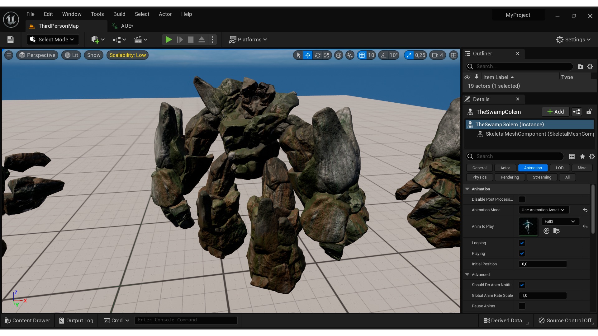 TheSwampGolem01 Low-poly 3D model_4