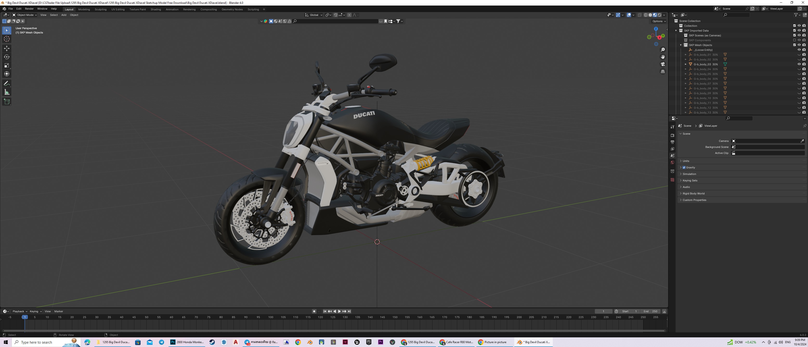 Big Devil Ducati XDiavel 3D model_3