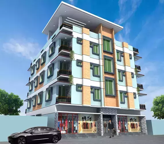 4 STORIED APARTMENT BUILDING