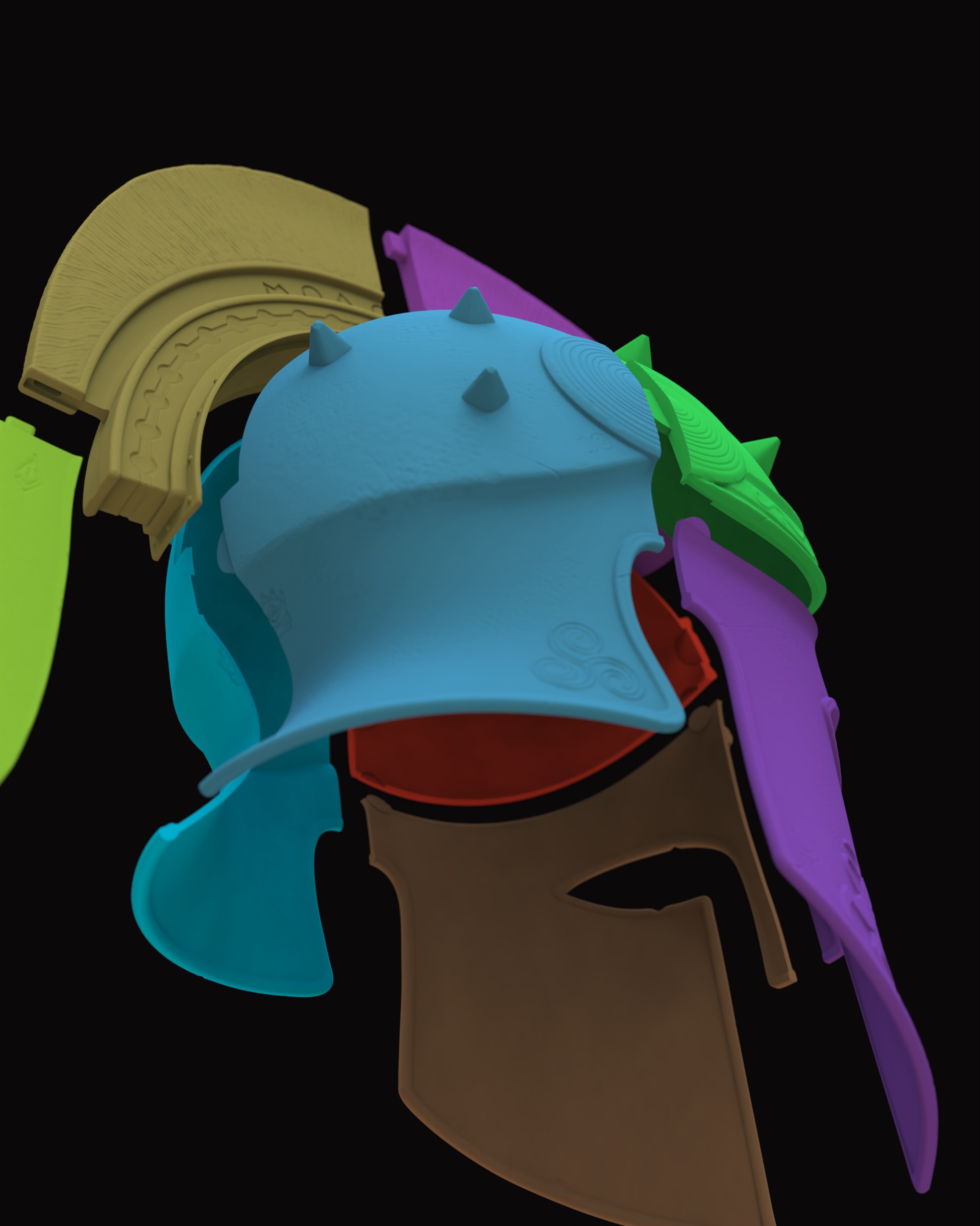 Helm of the Fearless v2 3D print model_17