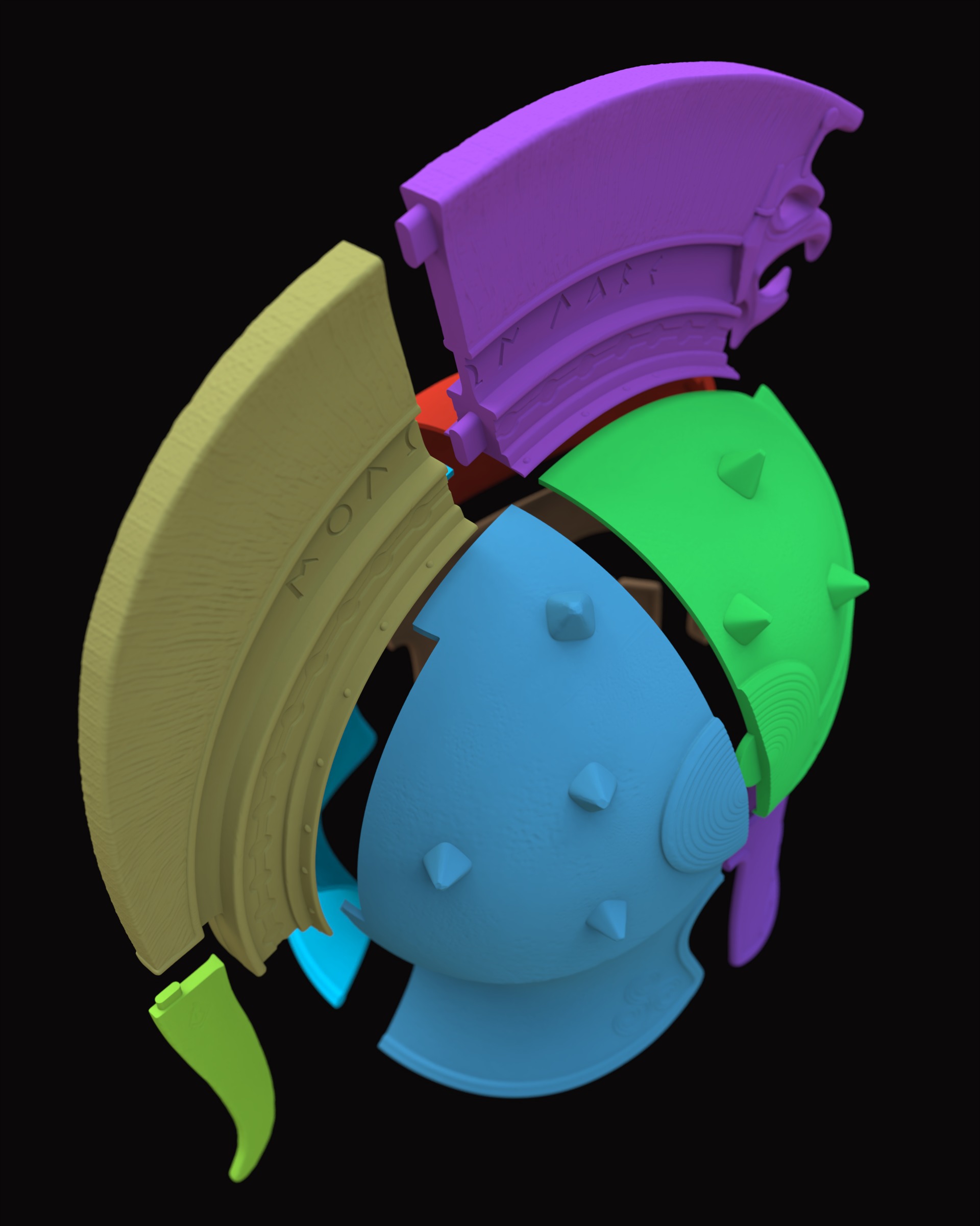 Helm of the Fearless v2 3D print model_15