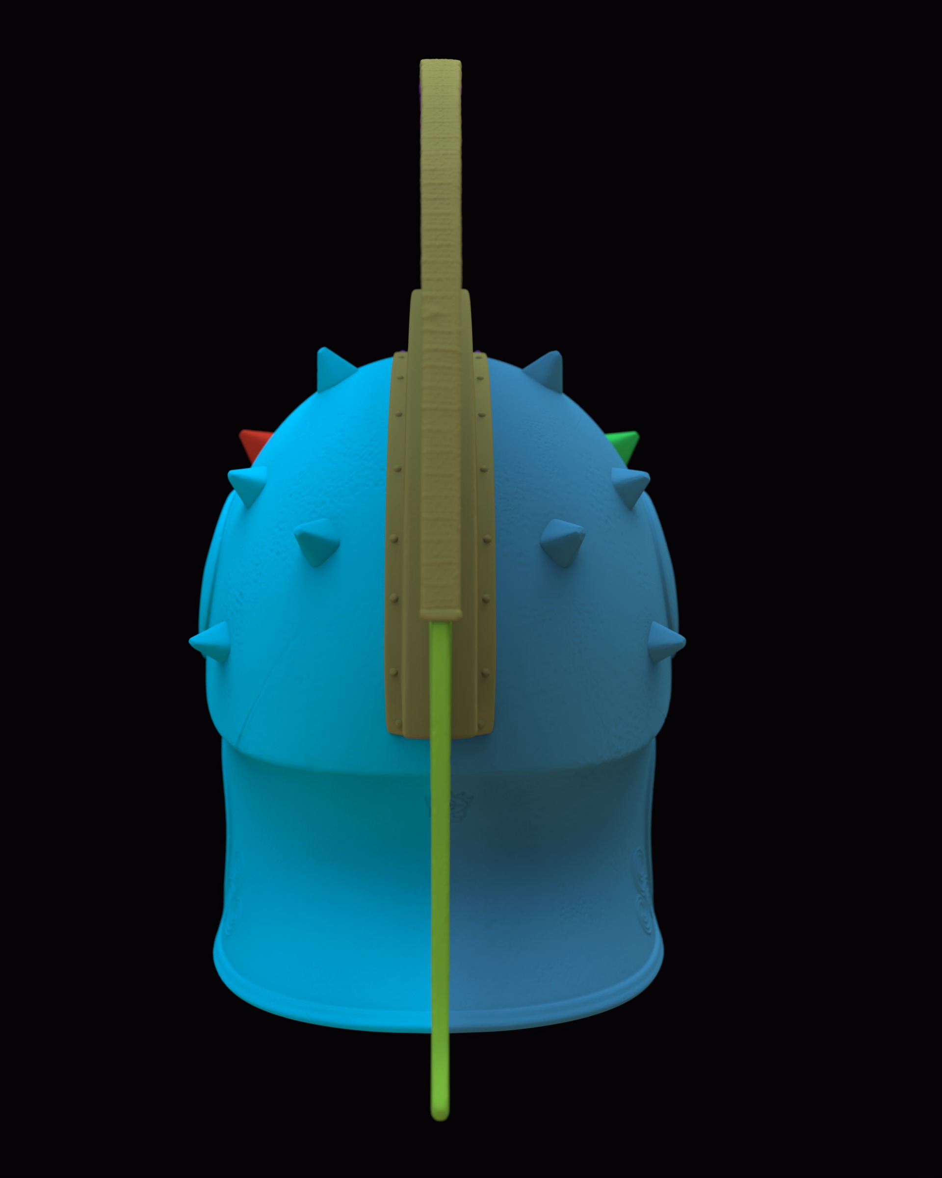 Helm of the Fearless v2 3D print model_12