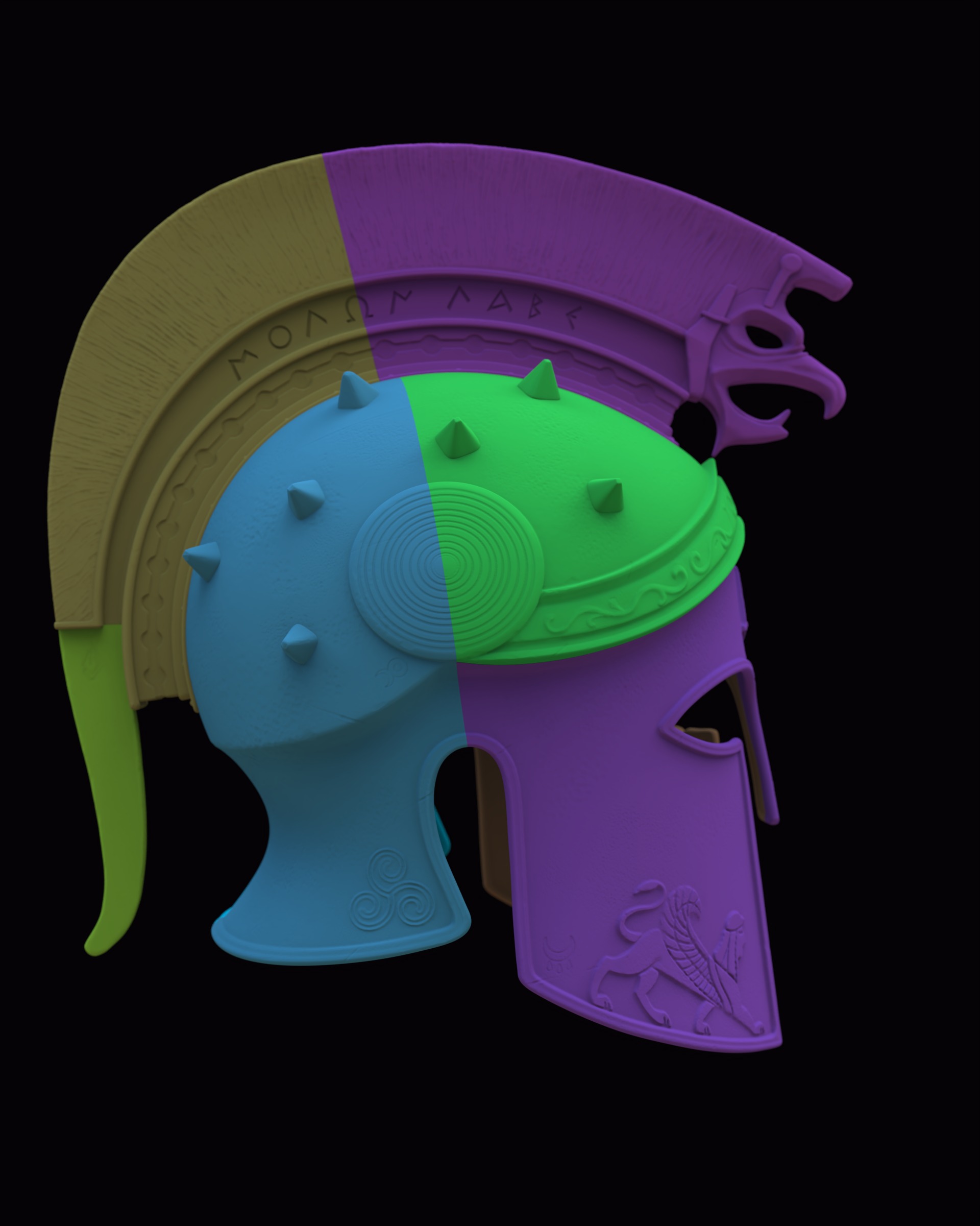 Helm of the Fearless v2 3D print model_10