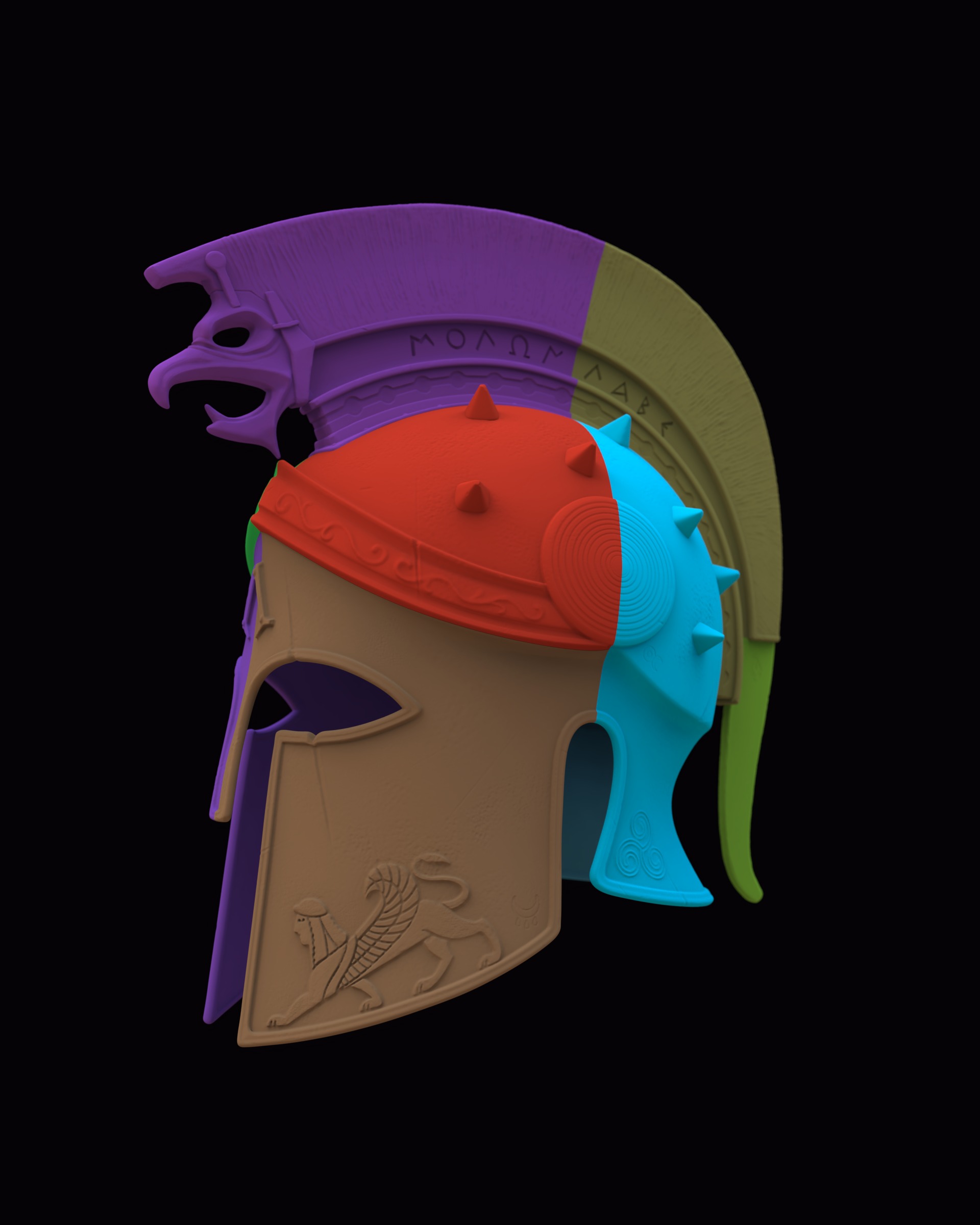 Helm of the Fearless v2 3D print model_6
