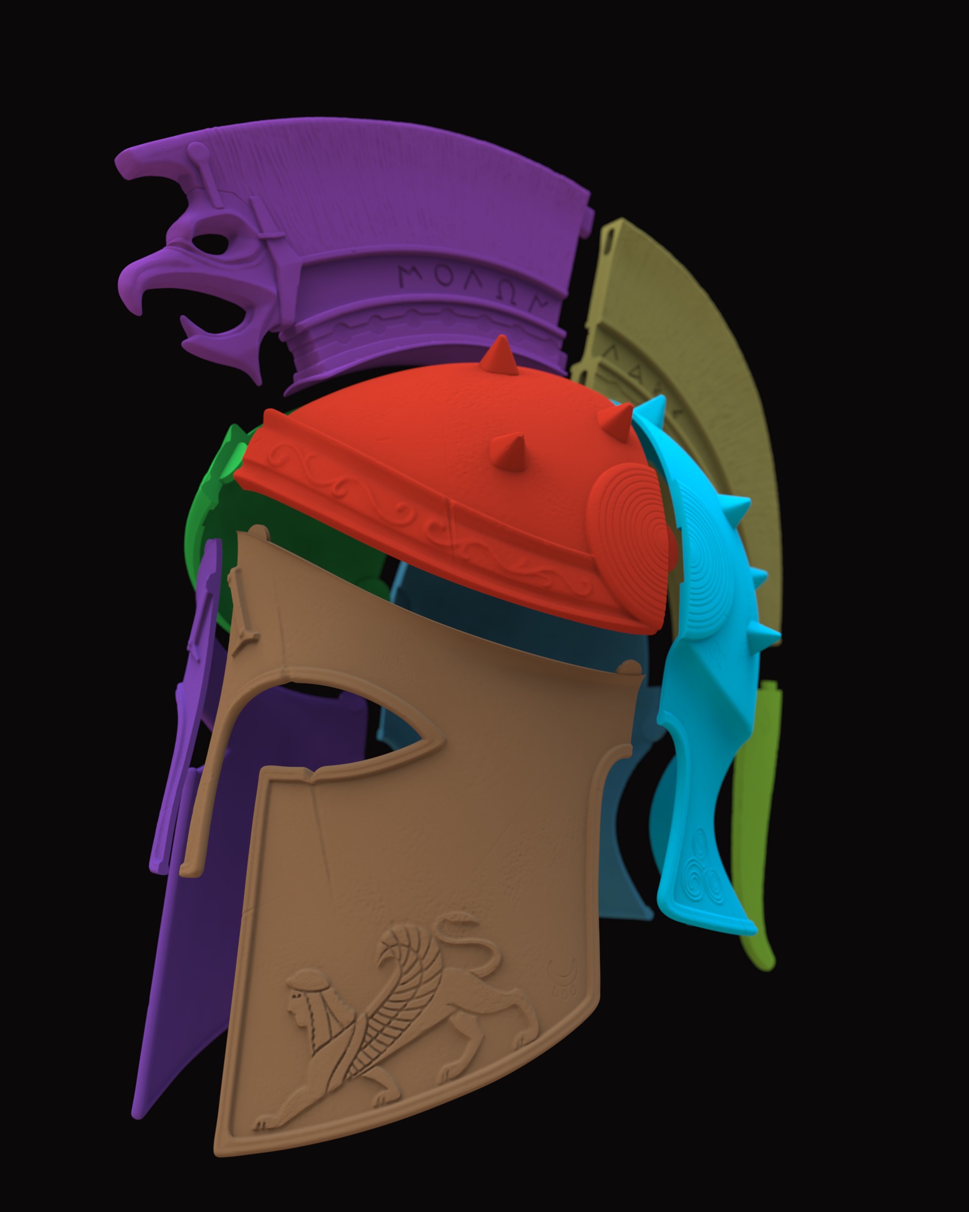 Helm of the Fearless v2 3D print model_14