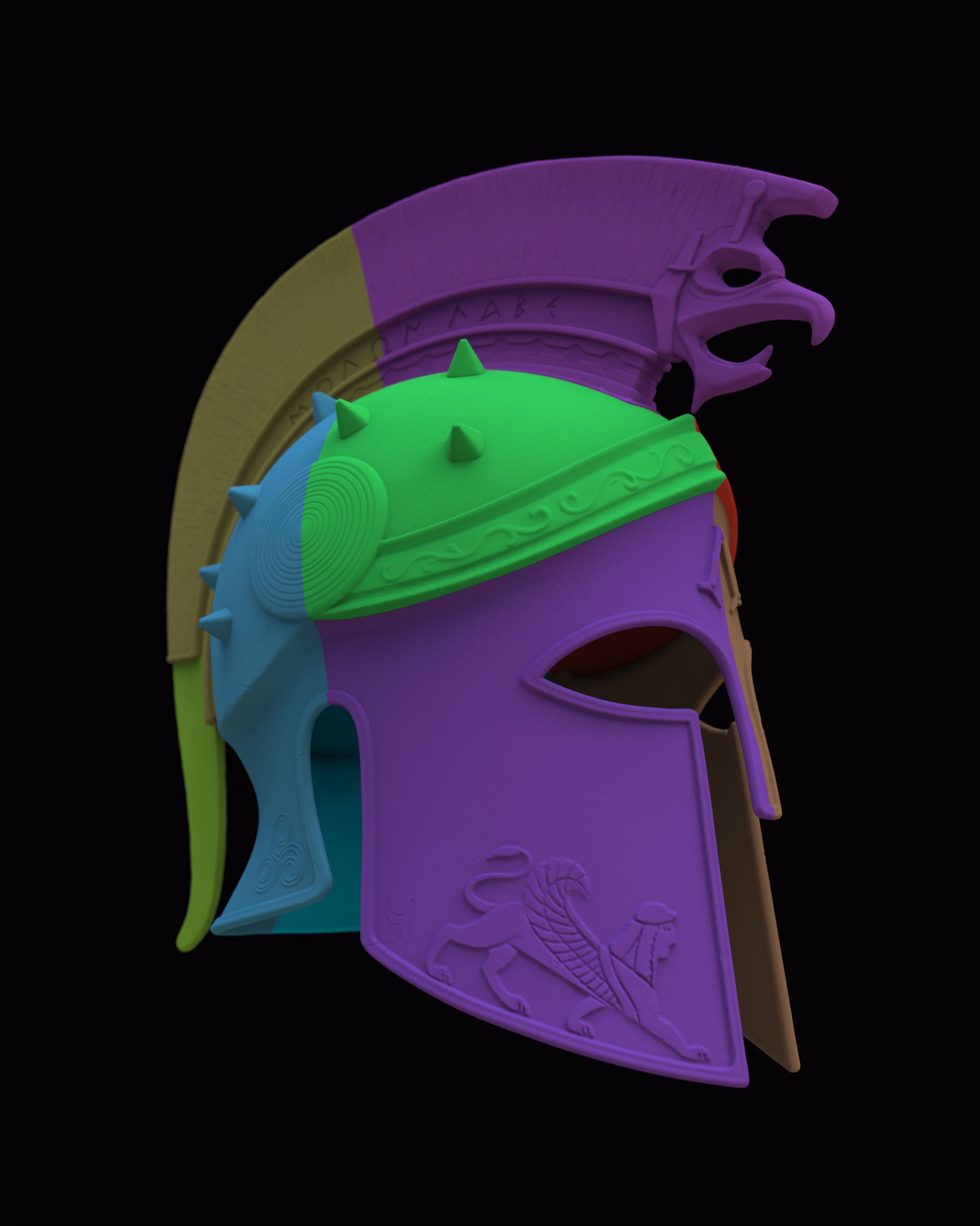 Helm of the Fearless v2 3D print model_9