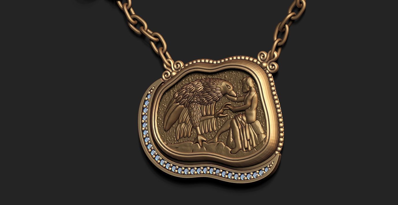 authentic design necklace 3D print model_1