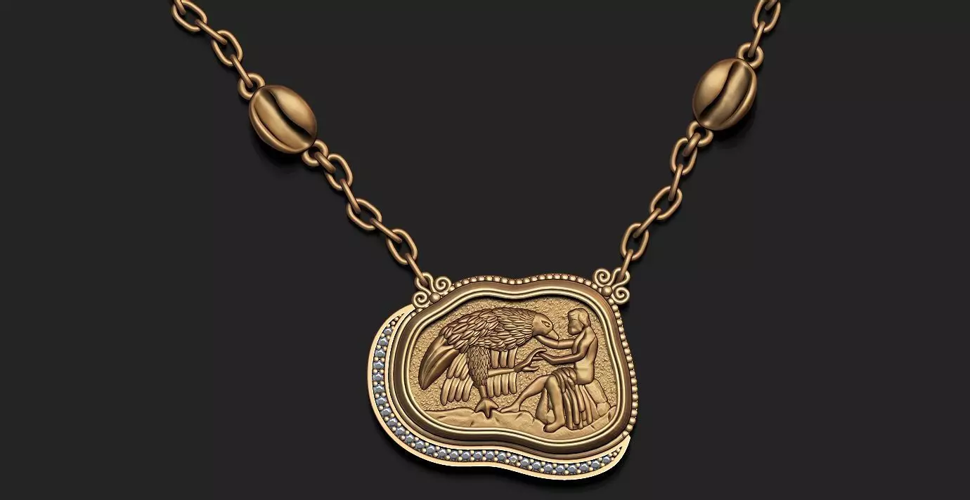 authentic design necklace 3D print model_0