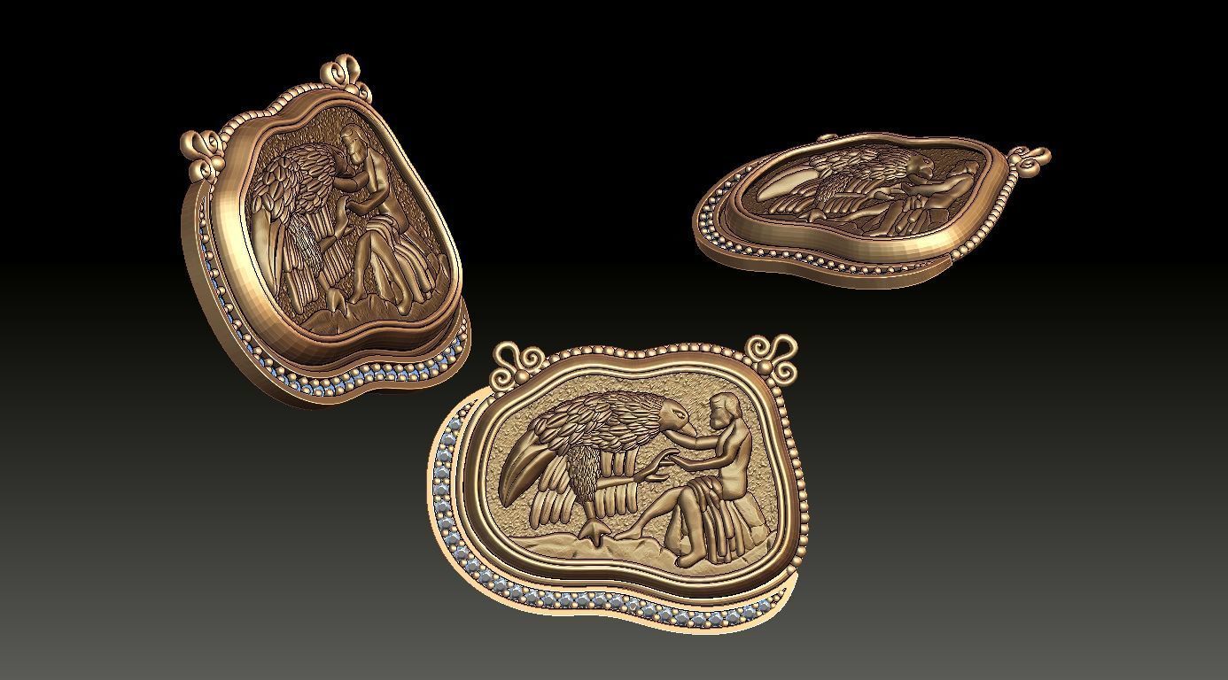 authentic design necklace 3D print model_2