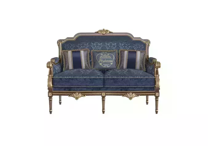 Luxury midnight loveseat by Modenese
