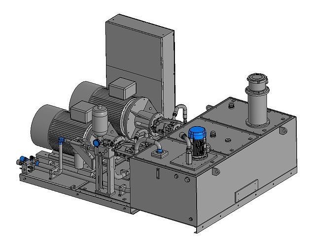 Hydraulic station 500L 3D model