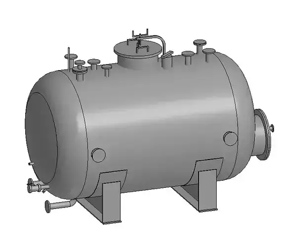 Industrial horizontal storage tank V10m3