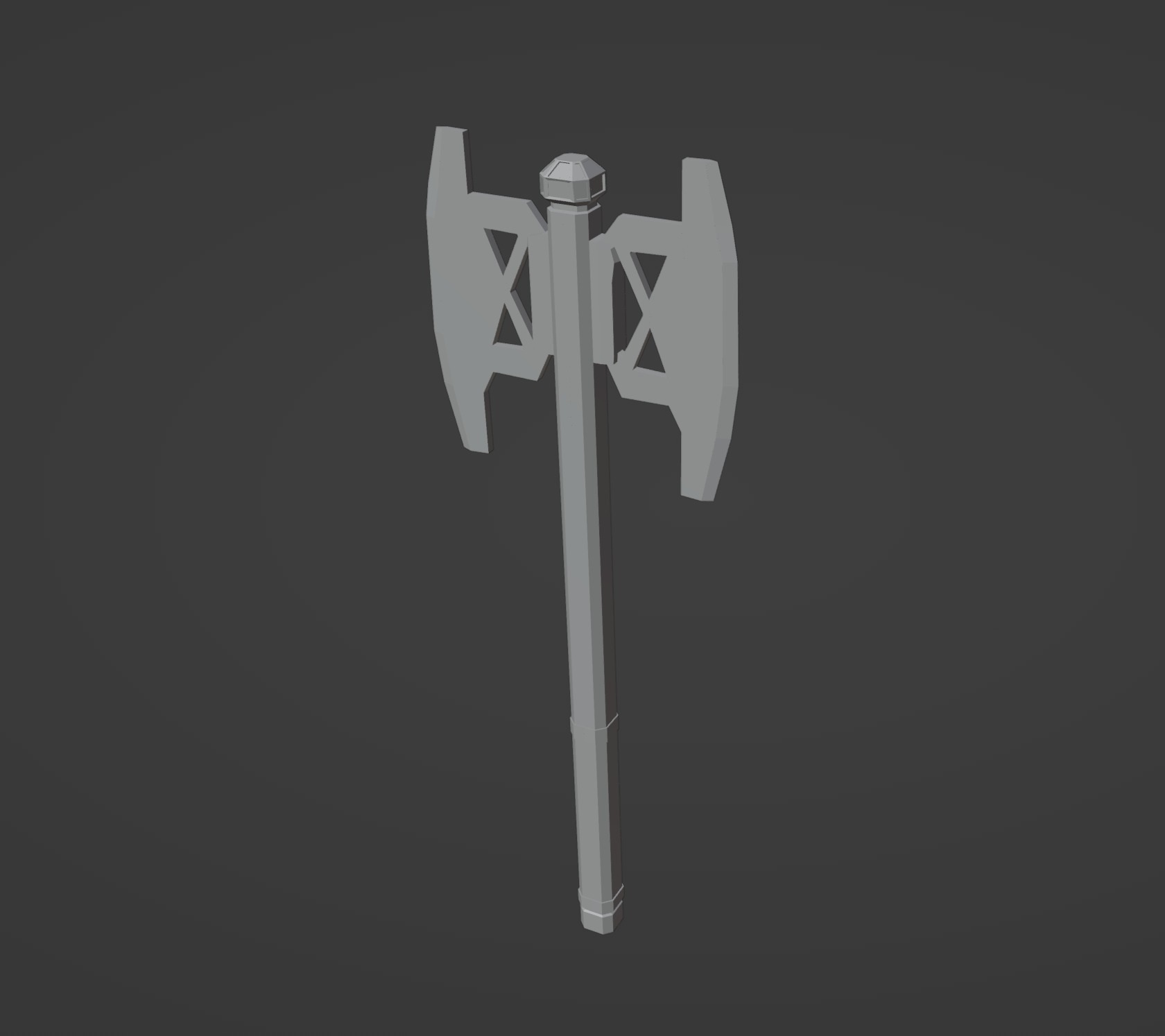Gimlis battle axe 3D model_5