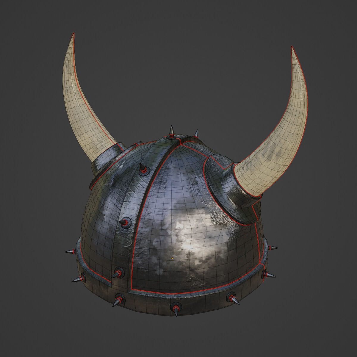 Viking Helmet B 01 3D model_7