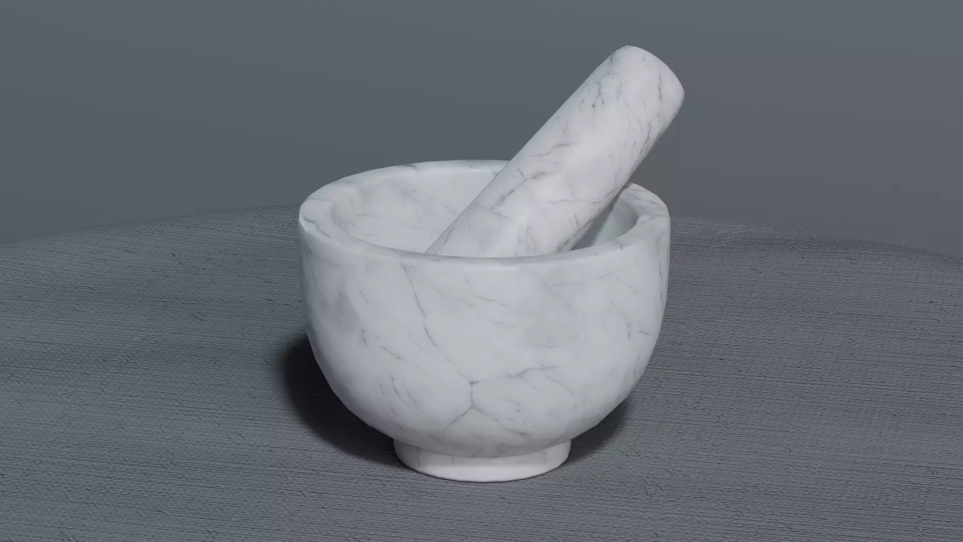 Marble Mortar Low-poly 3D model_0