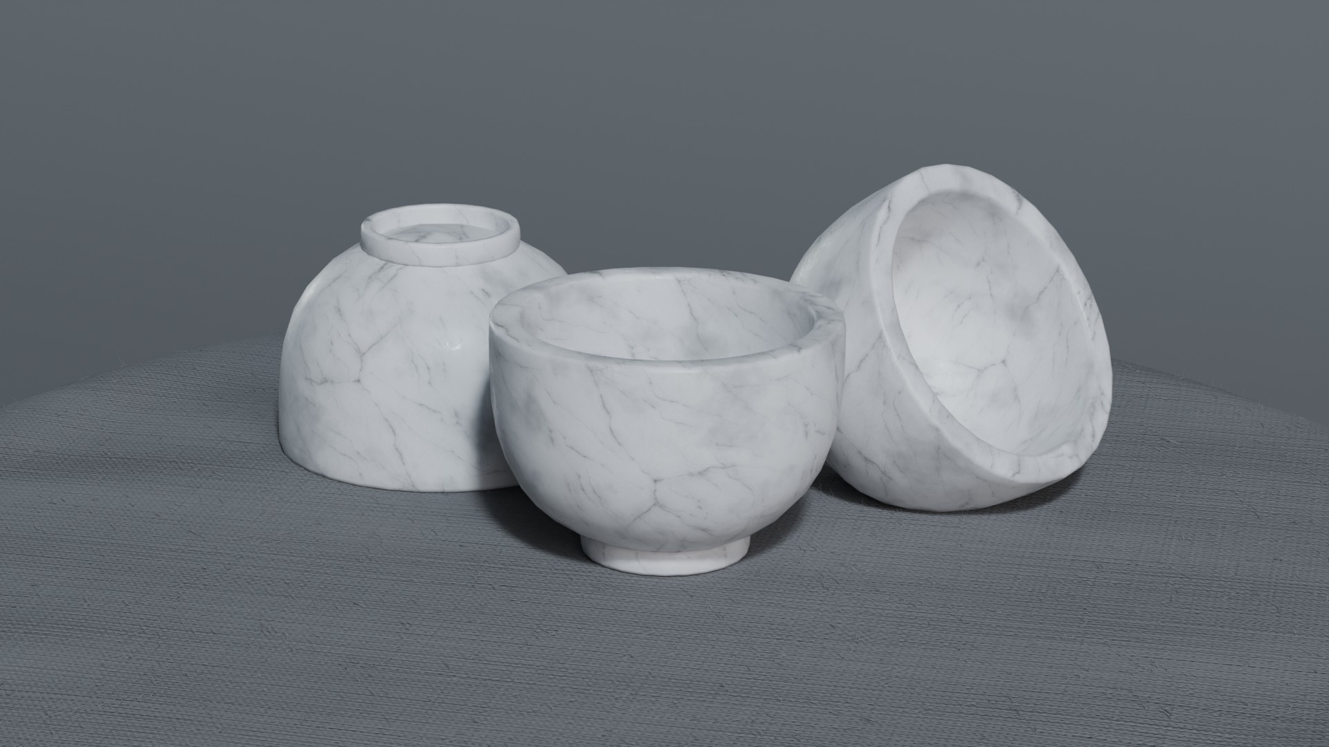 Marble Mortar Low-poly 3D model_4