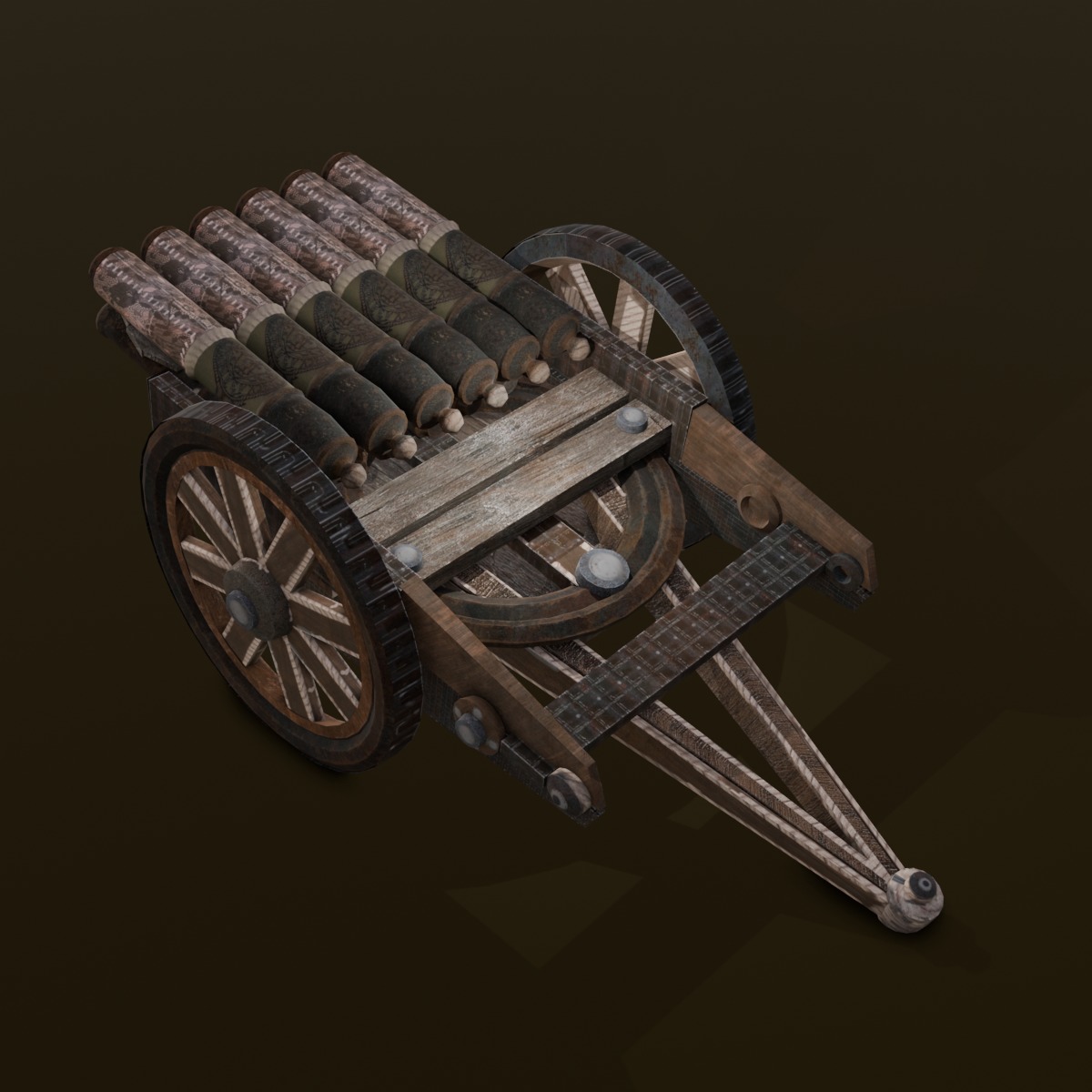 Old Machinery Gun 3D Model Low-poly 3D model_8
