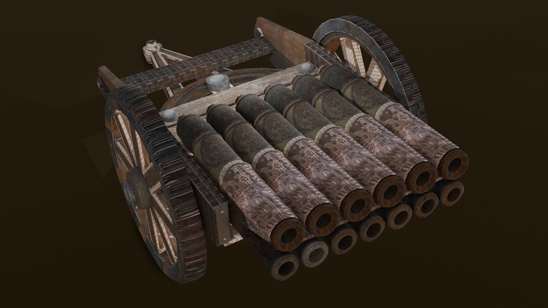 Old Machinery Gun 3D Model Low-poly 3D model_6