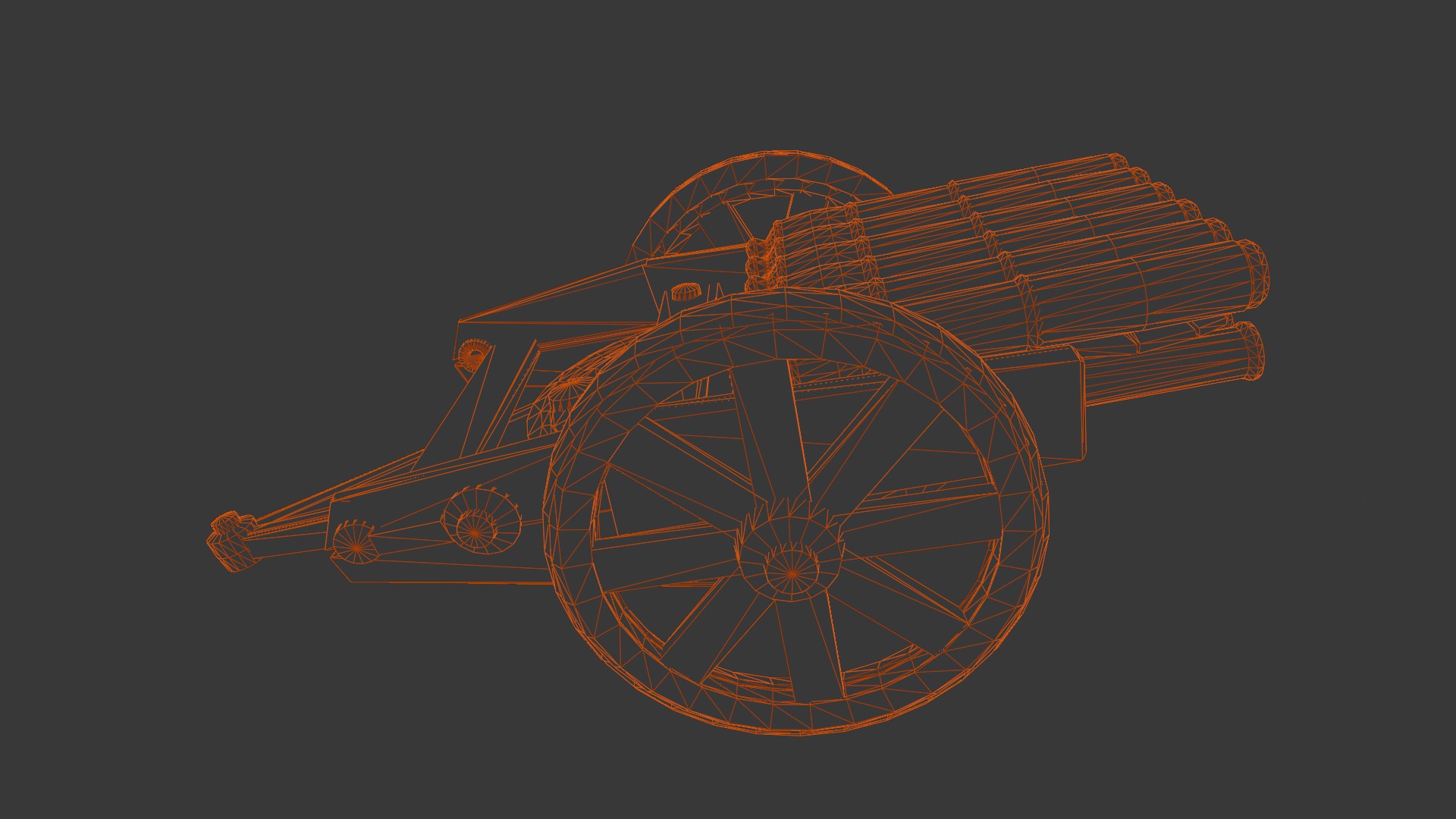 Old Machinery Gun 3D Model Low-poly 3D model_14