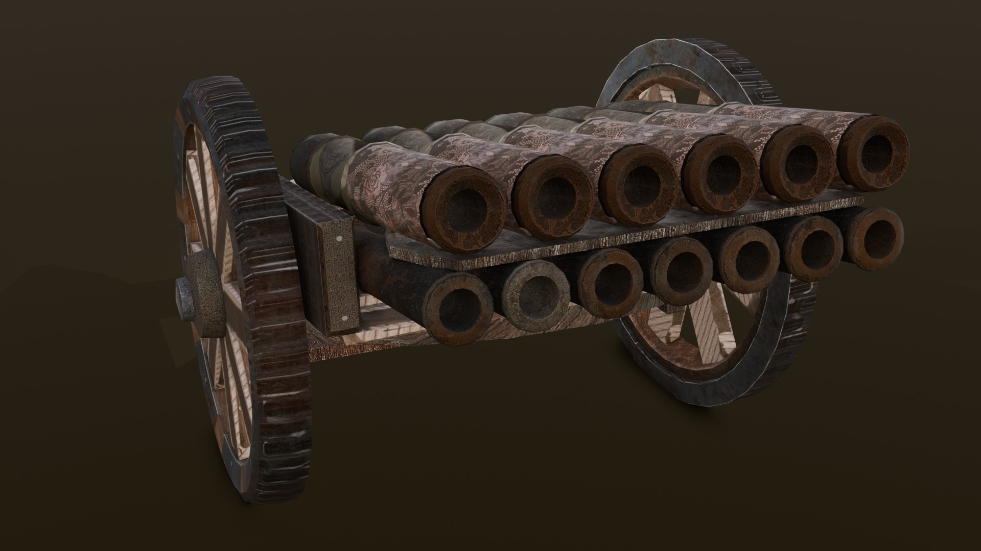 Old Machinery Gun 3D Model Low-poly 3D model_17