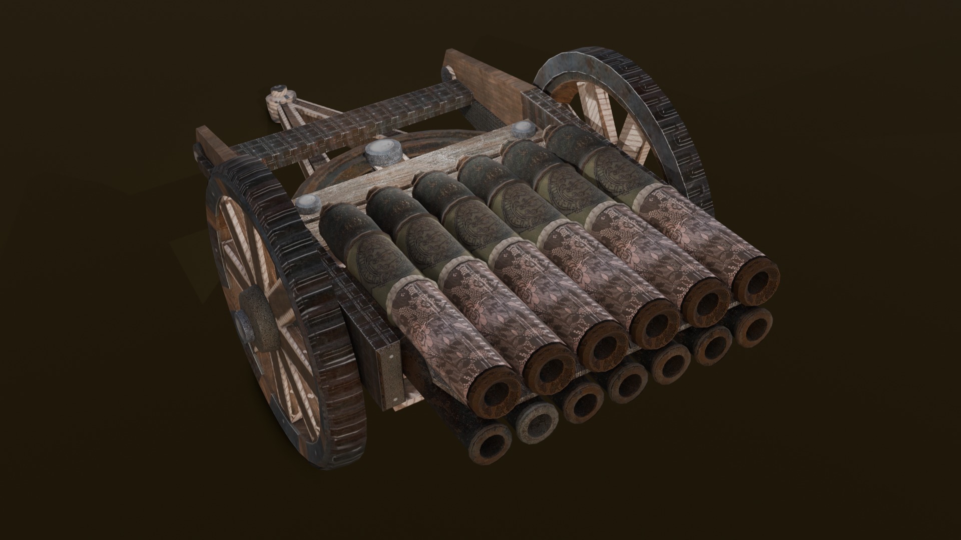 Old Machinery Gun 3D Model Low-poly 3D model_5