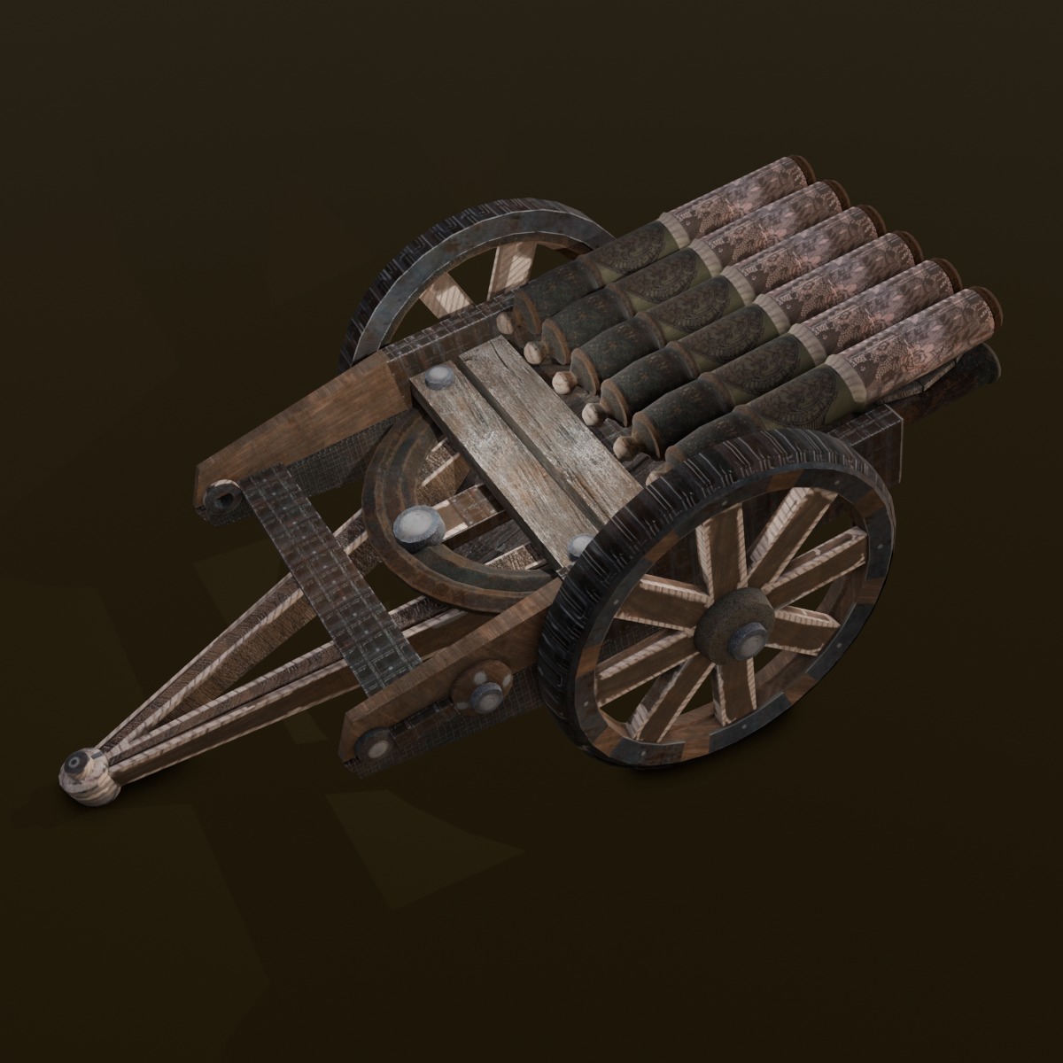 Old Machinery Gun 3D Model Low-poly 3D model_9