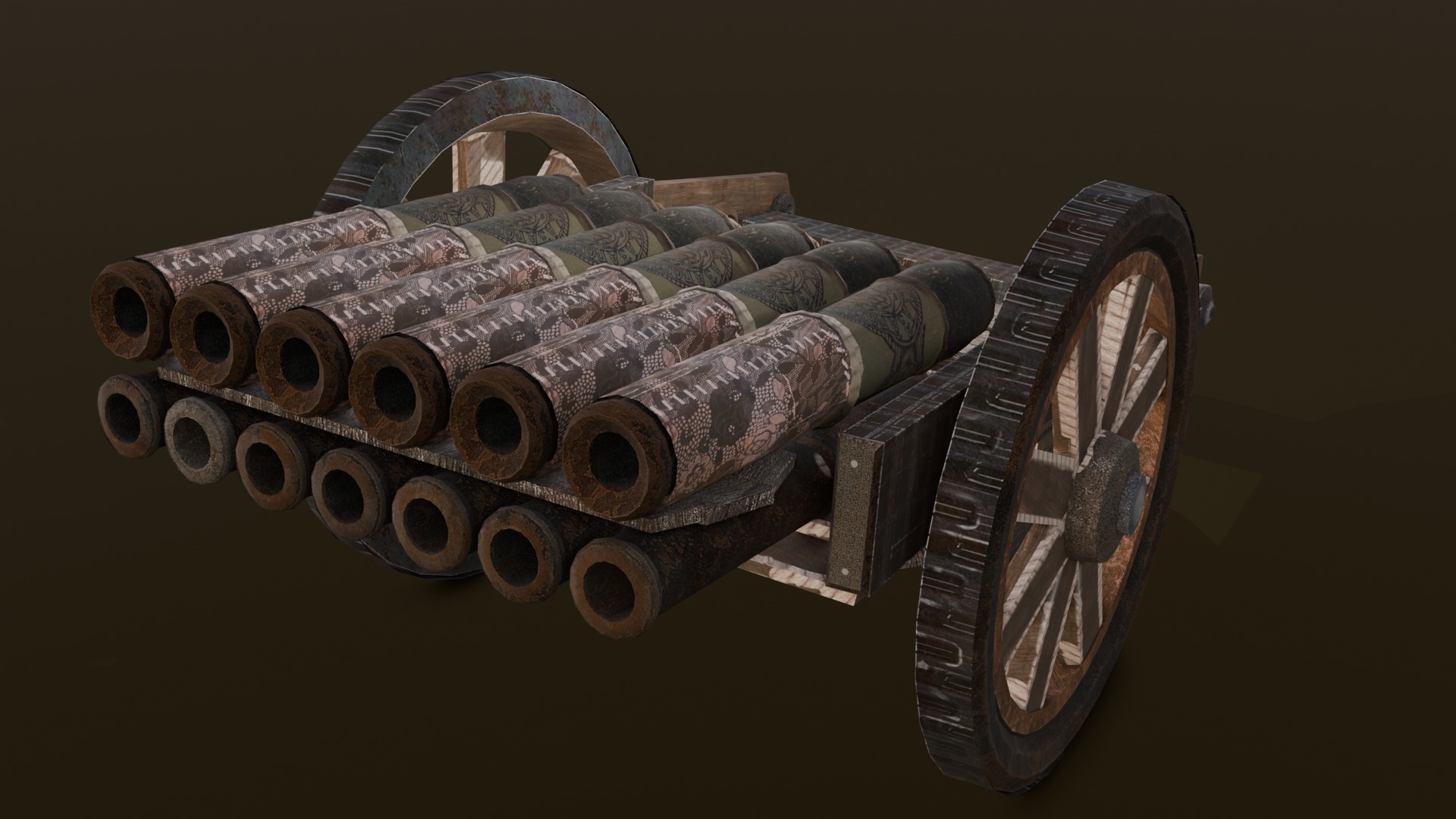 Old Machinery Gun 3D Model Low-poly 3D model_16