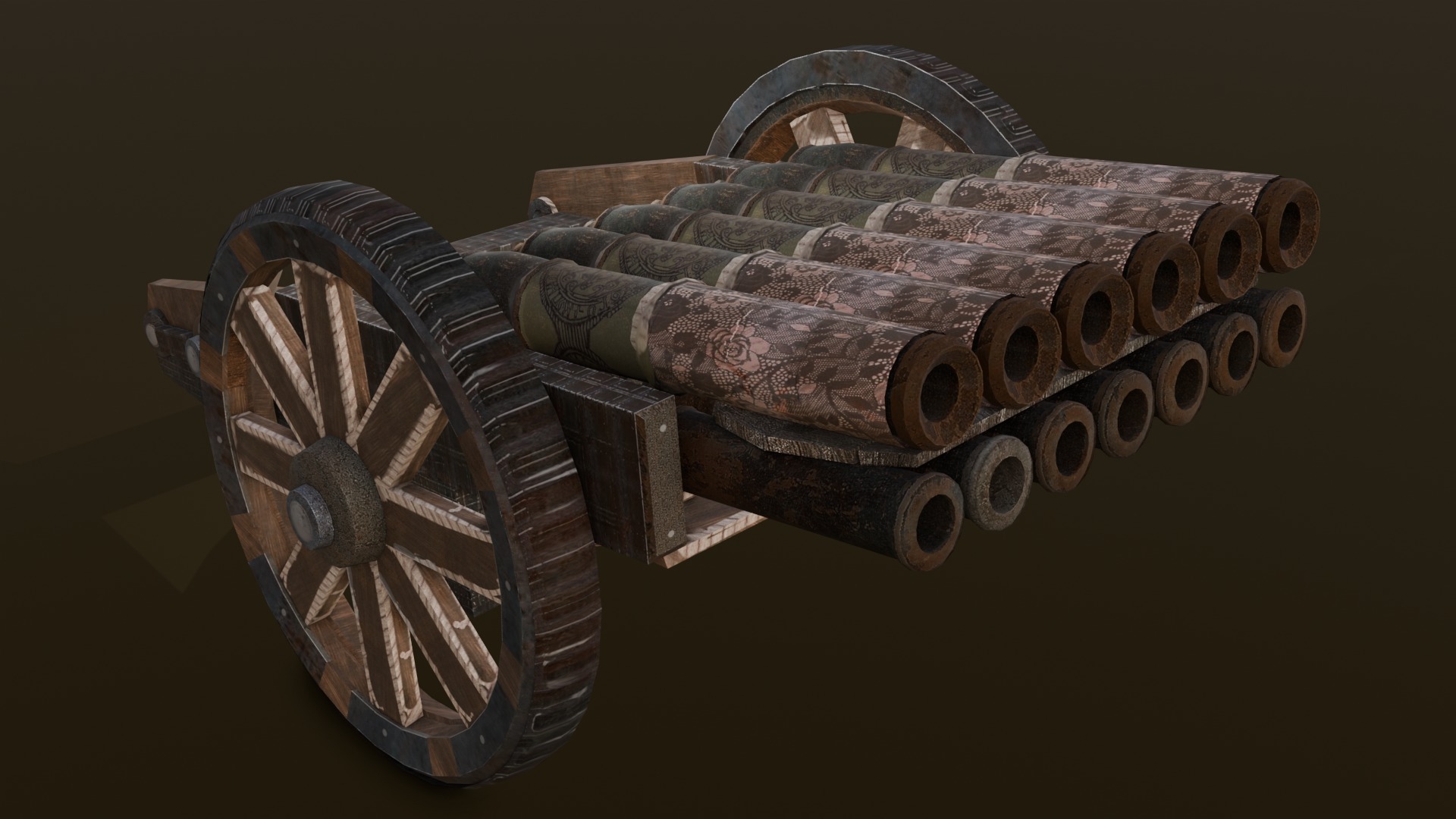 Old Machinery Gun 3D Model Low-poly 3D model_12