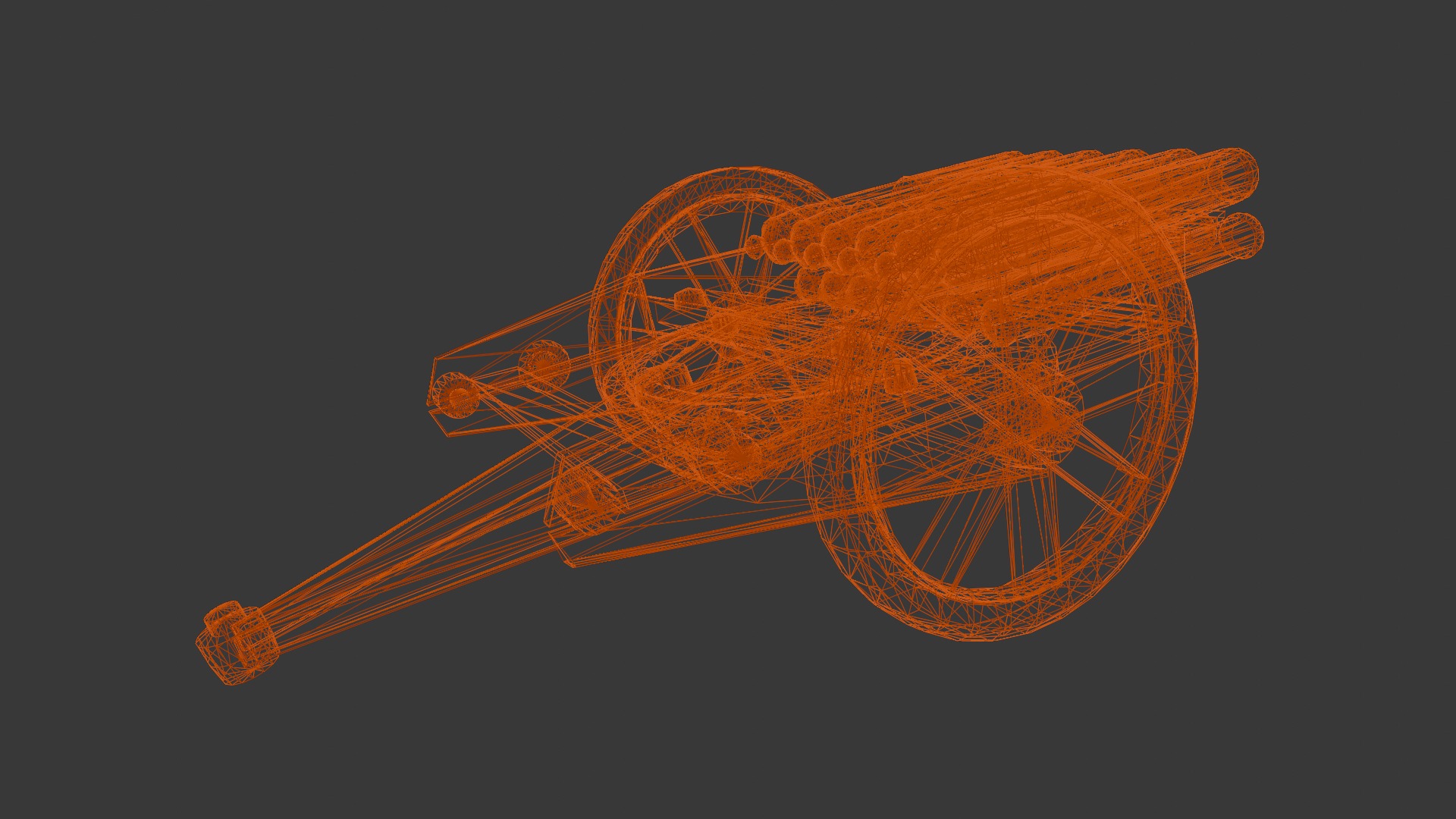 Old Machinery Gun 3D Model Low-poly 3D model_15