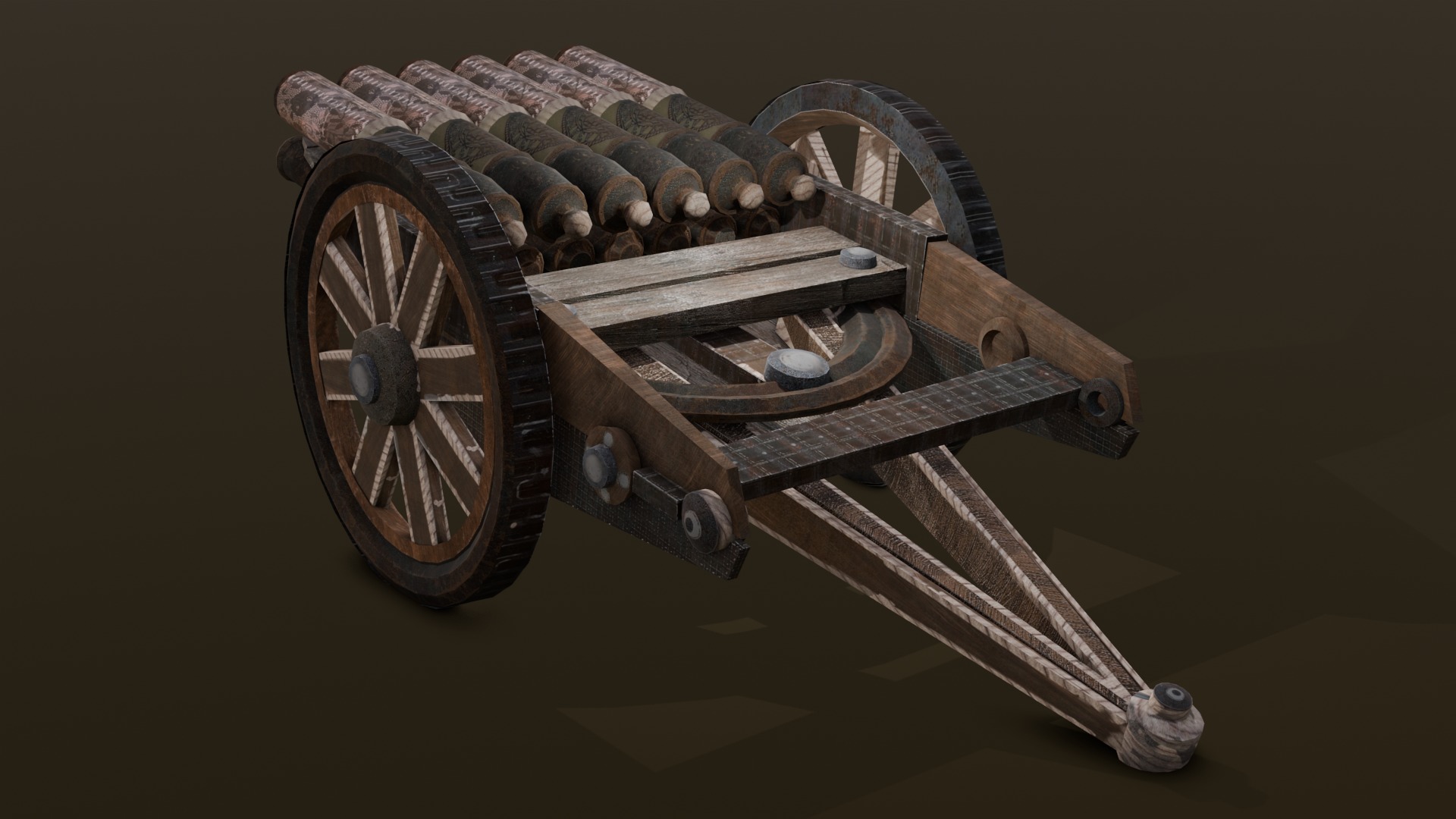 Old Machinery Gun 3D Model Low-poly 3D model_3