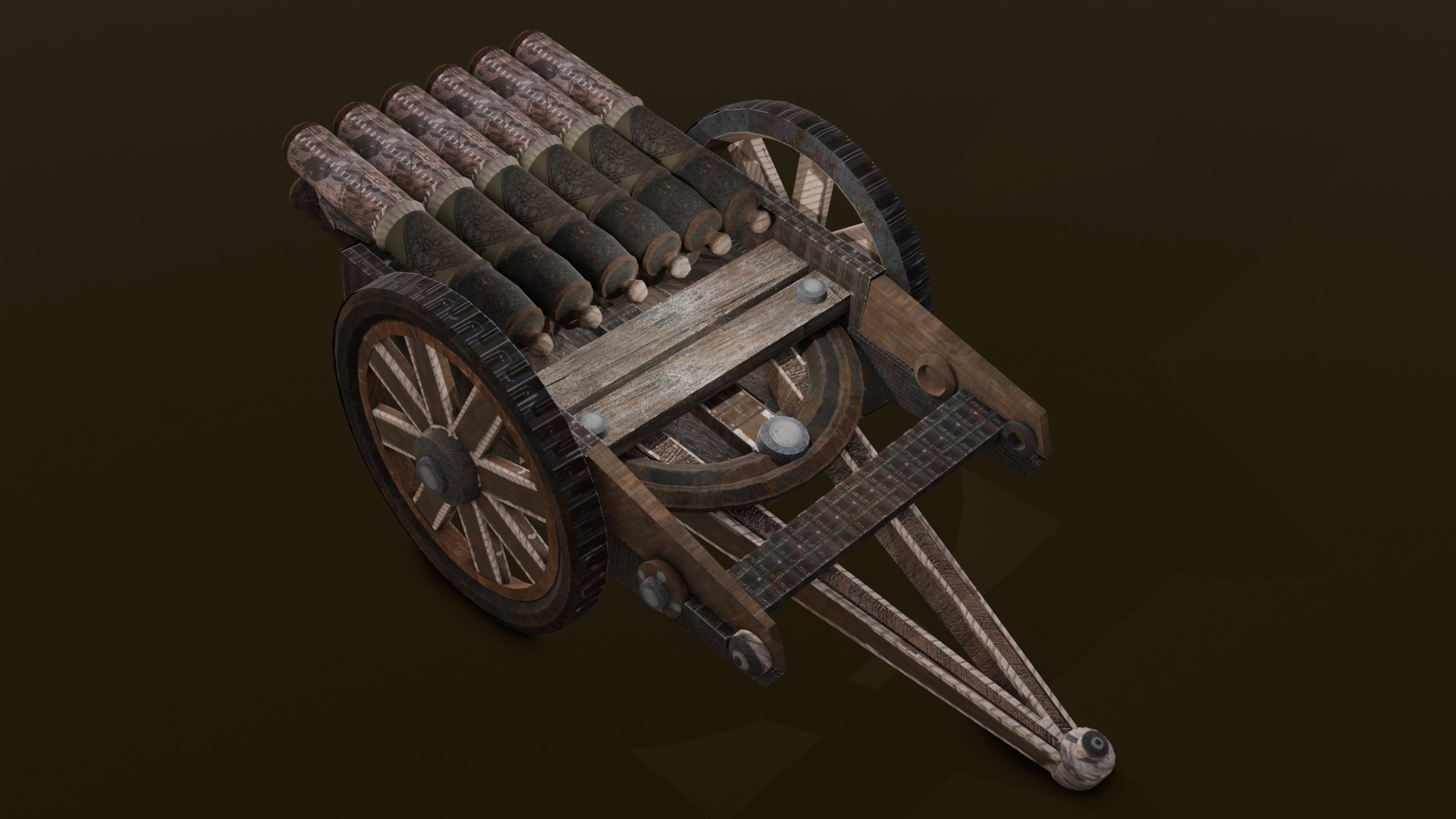 Old Machinery Gun 3D Model Low-poly 3D model_7