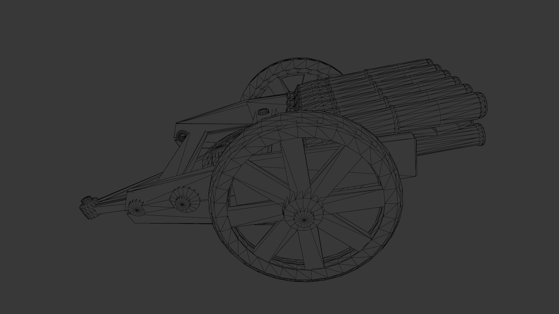 Old Machinery Gun 3D Model Low-poly 3D model_11