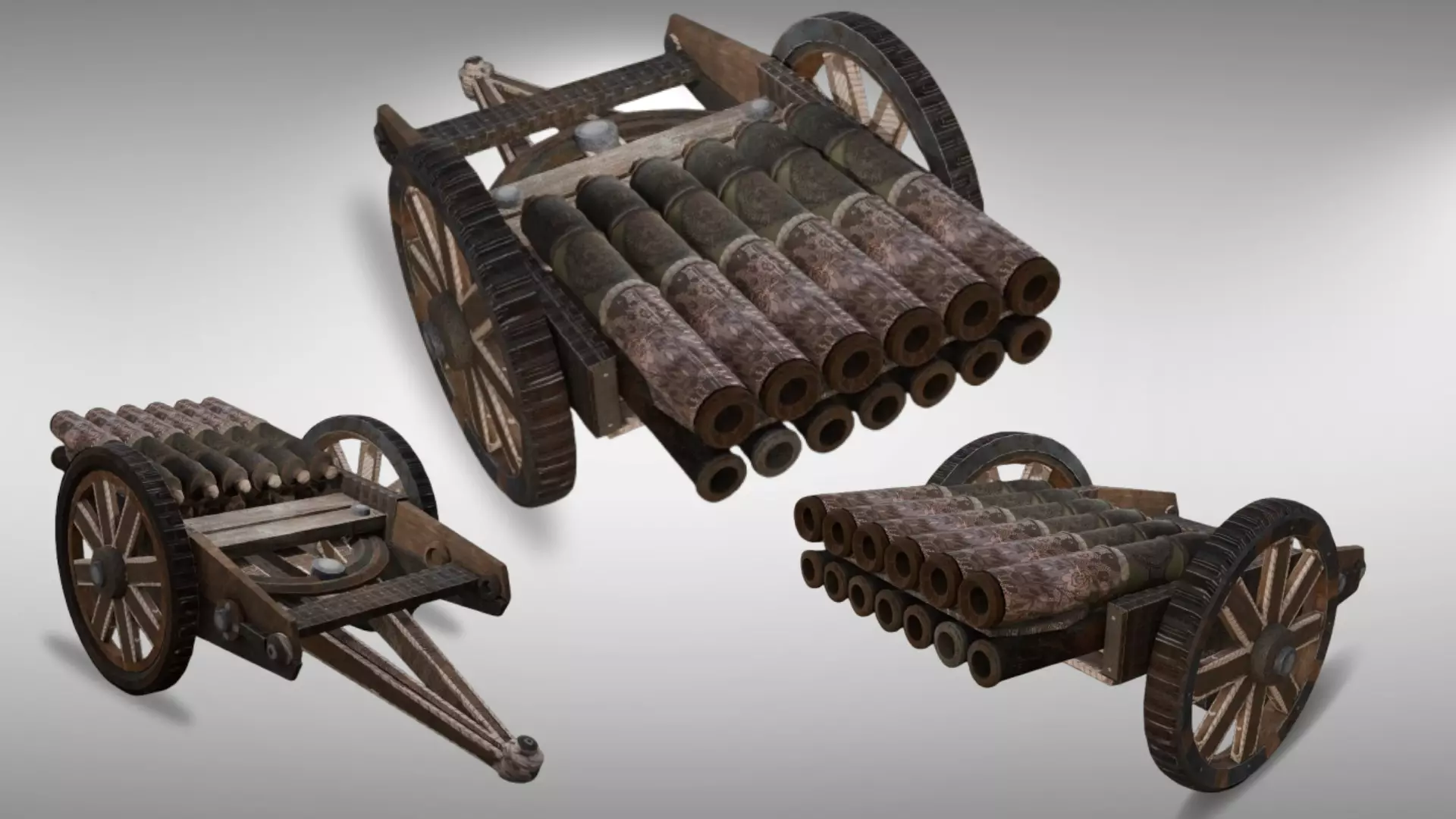 Old Machinery Gun 3D Model Low-poly 3D model_0