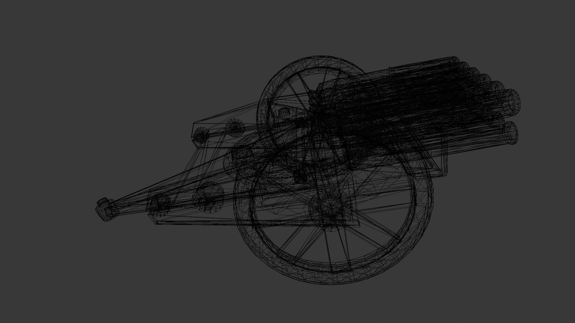 Old Machinery Gun 3D Model Low-poly 3D model_10