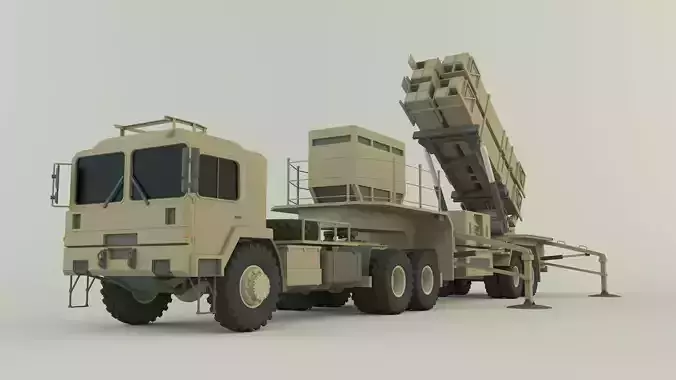 truck military air defense 3D model