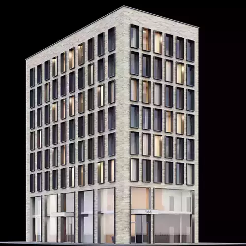 Modern commercial building 3 apartment and office block
