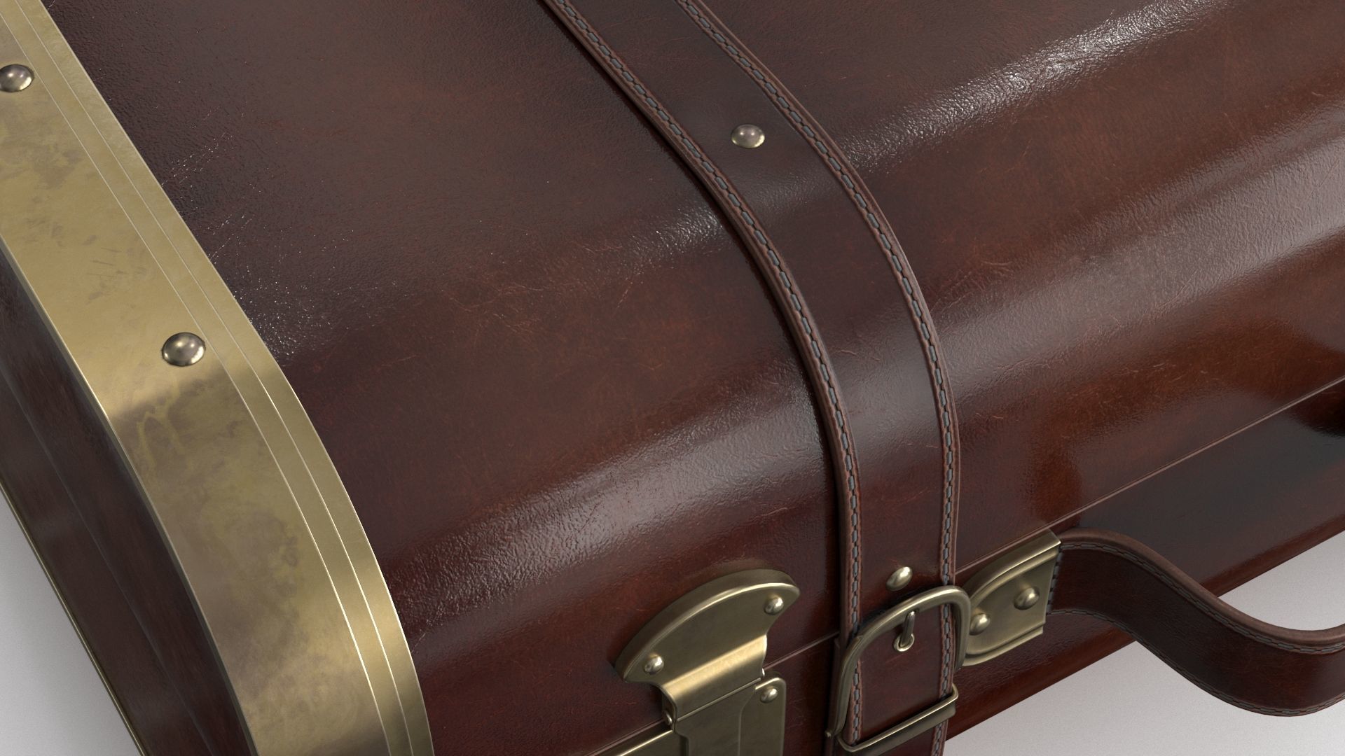 Suitcase Low-poly 3D model_3