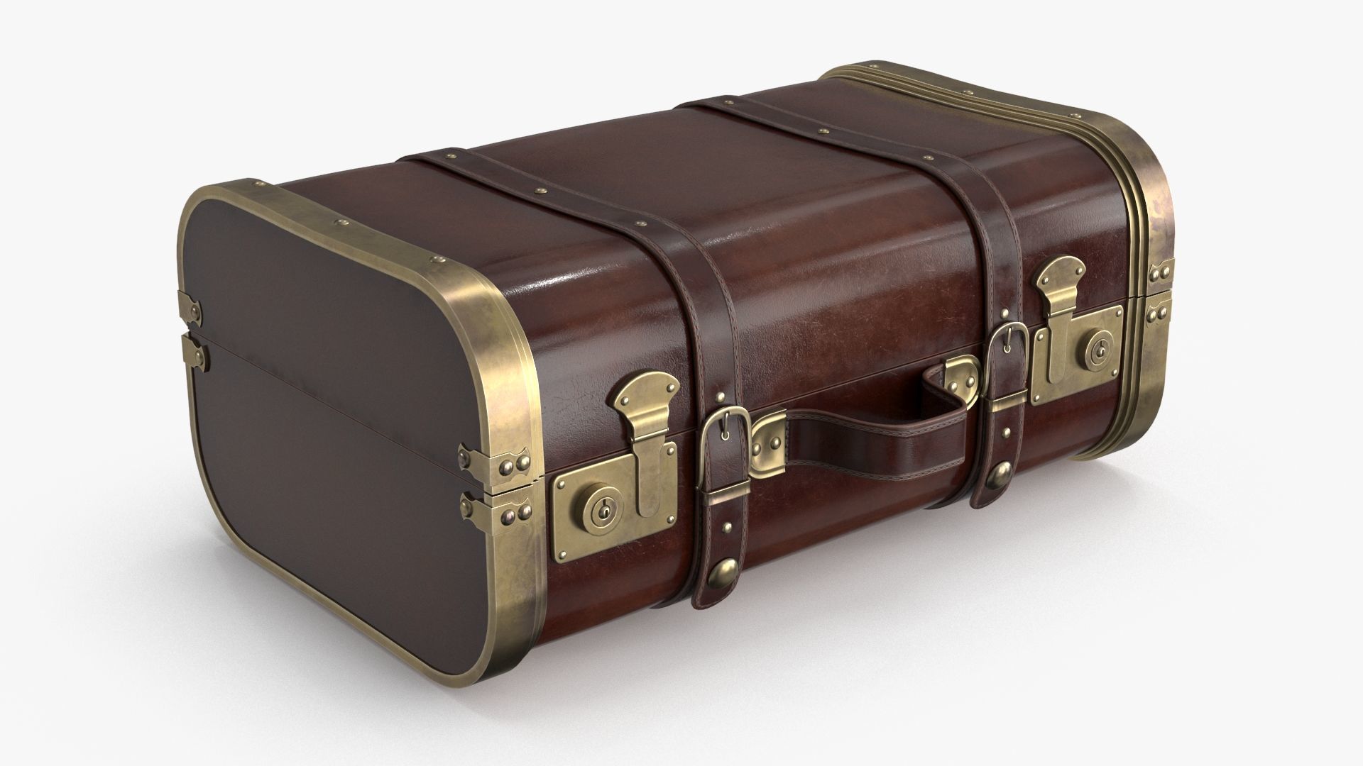 Suitcase Low-poly 3D model_7