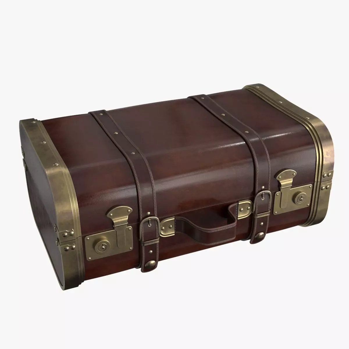 Suitcase Low-poly 3D model_0