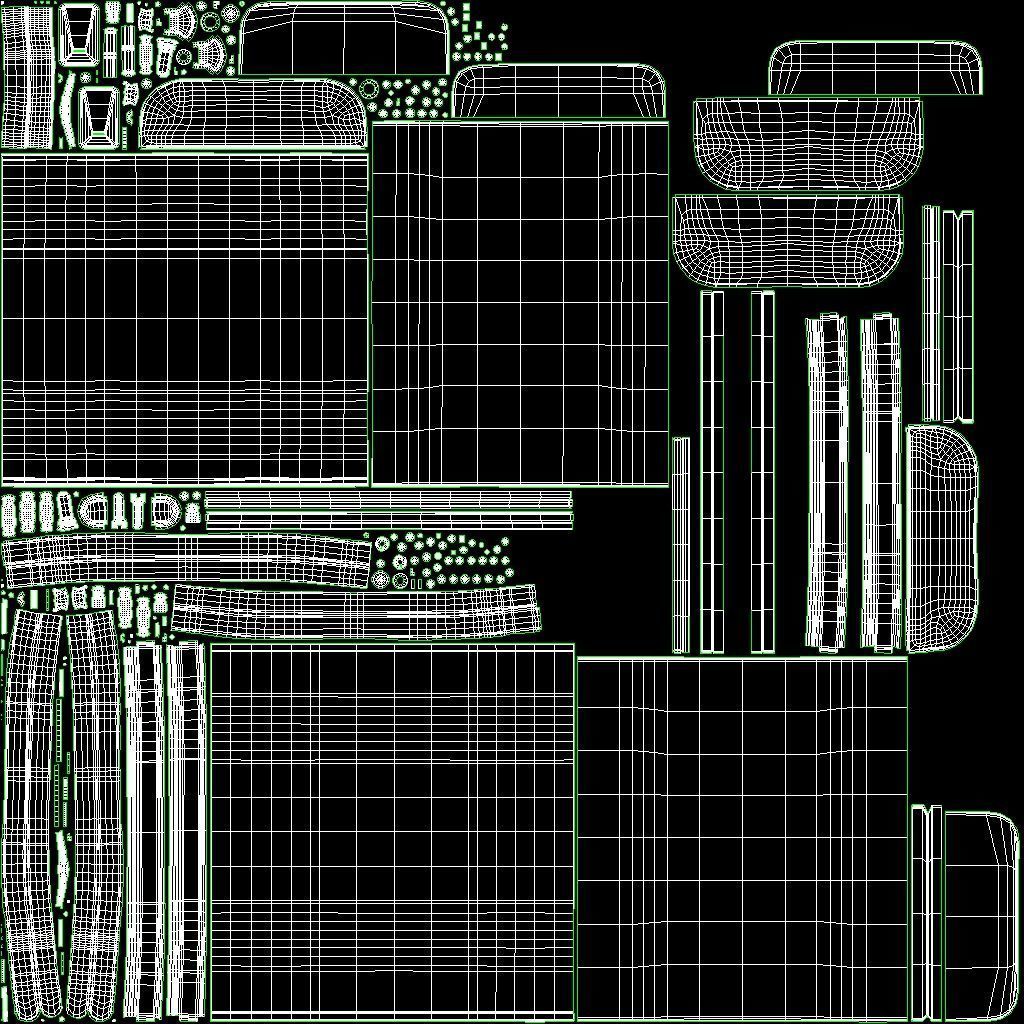 Suitcase Low-poly 3D model_17