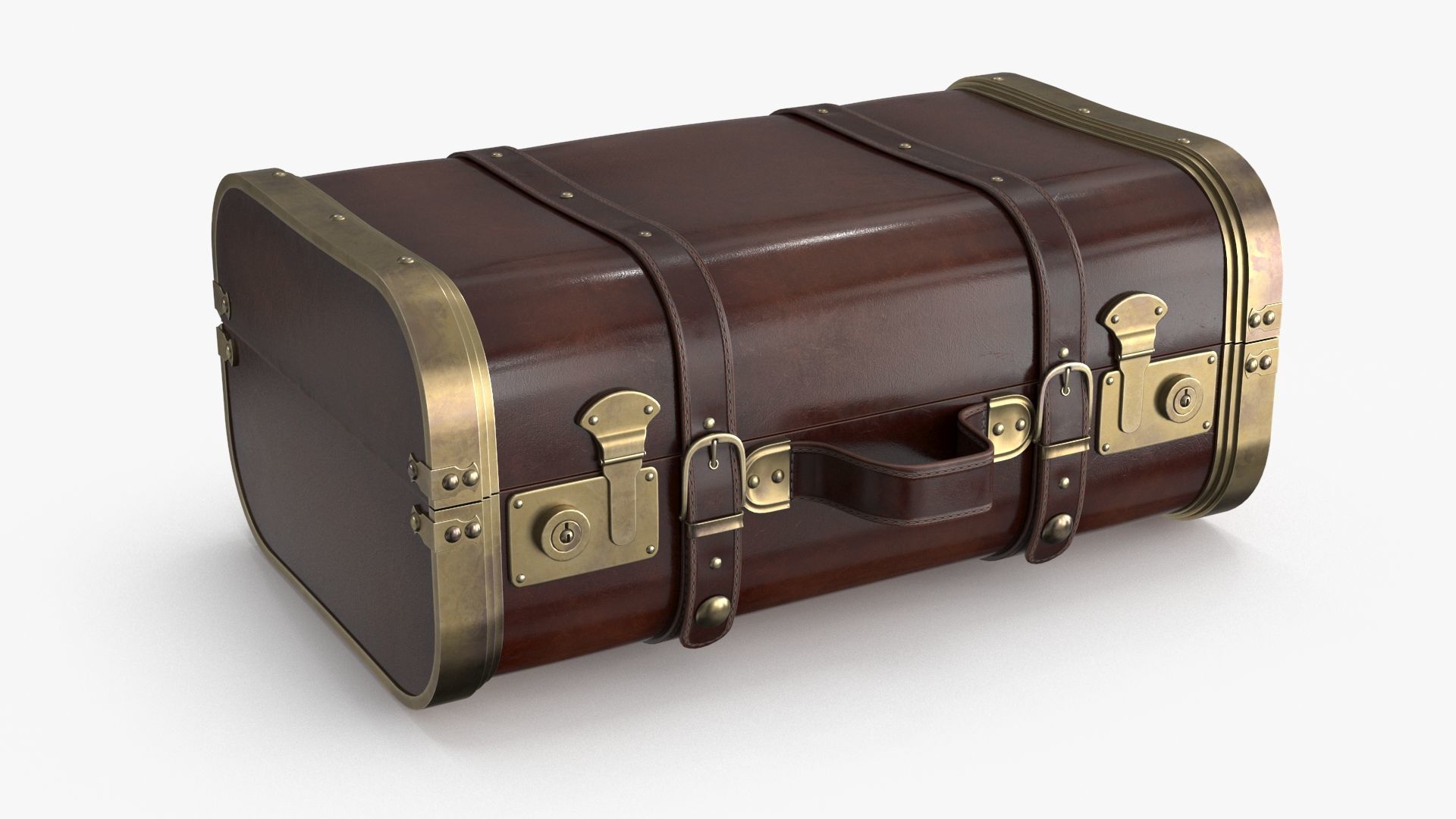 Suitcase Low-poly 3D model_2
