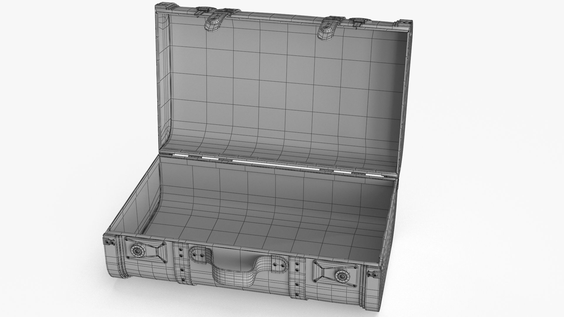 Suitcase Low-poly 3D model_16