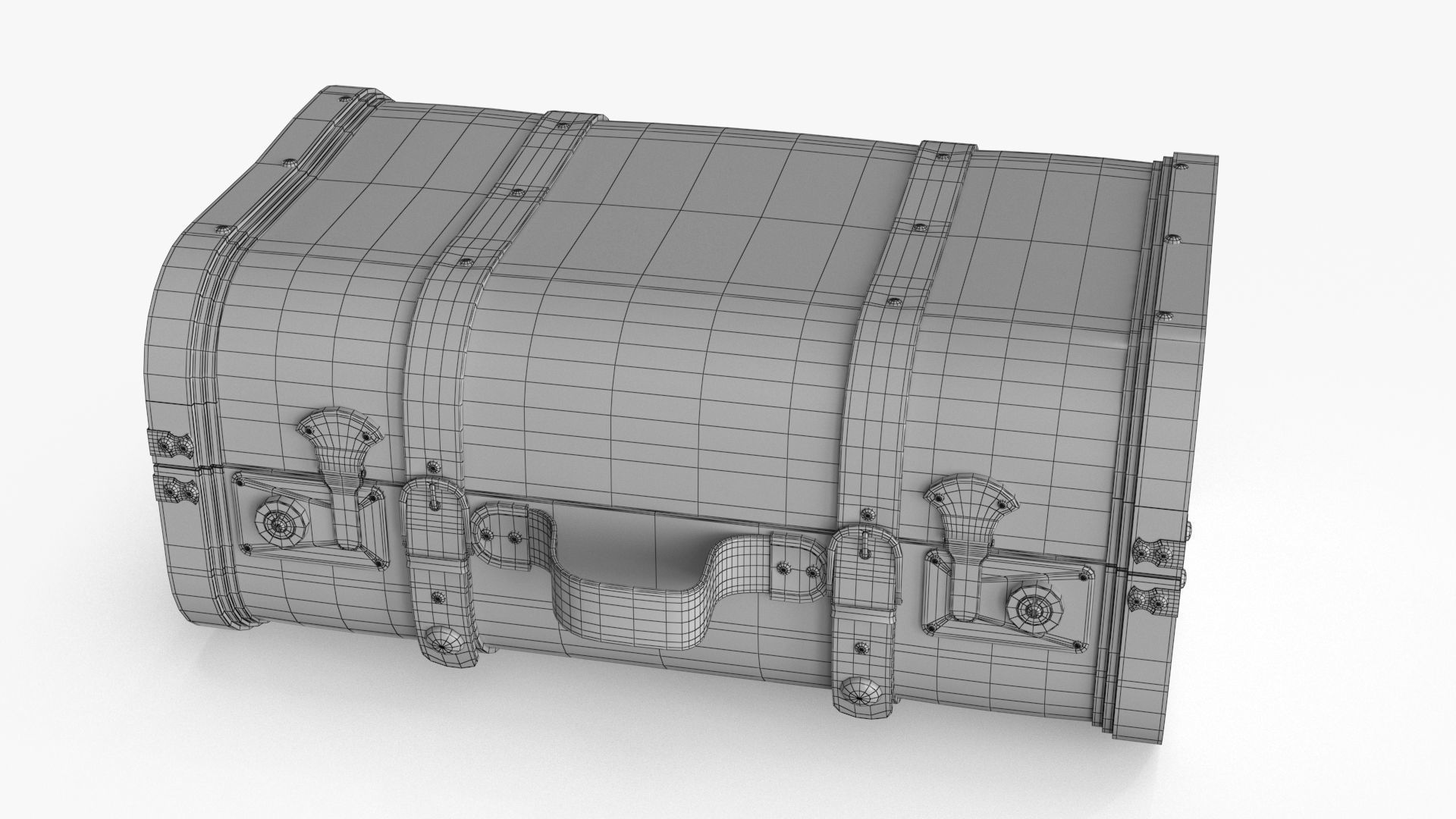 Suitcase Low-poly 3D model_15