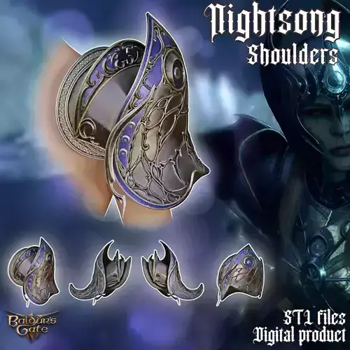 Fantasy Nightsong  Dame Aylin Armor Shoulders Baldurs Gate 3 3D print model