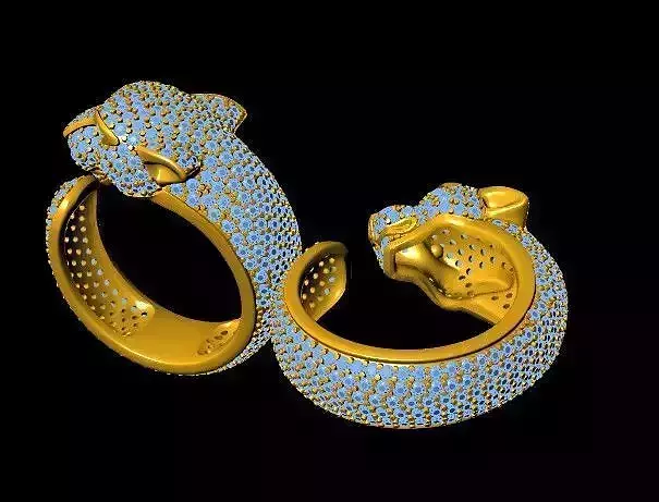 Wild Grace Stone Panther Fashion Ring