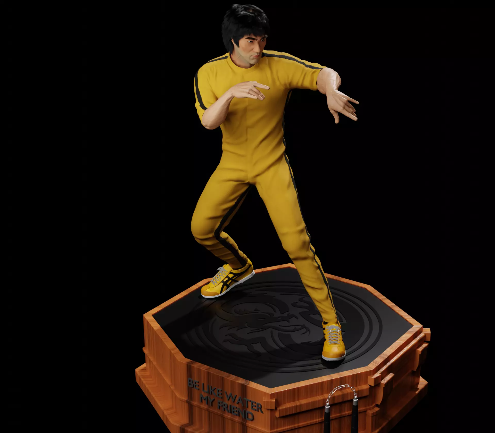 Bruce Lee 3D Model fan-art 3D model