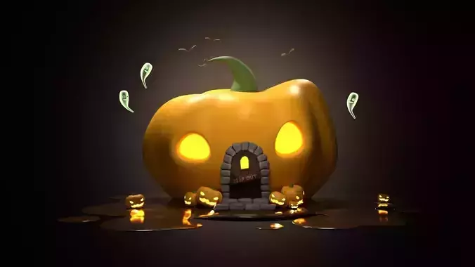 Pumpkin House - Halloween Decoration - Exterior