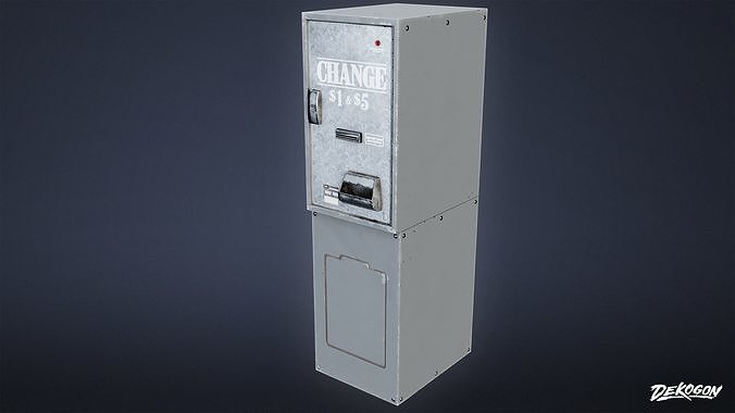 LAUNDROMAT - Change Machine 01 - LOW POLY AND NANITE Low-poly 3D model