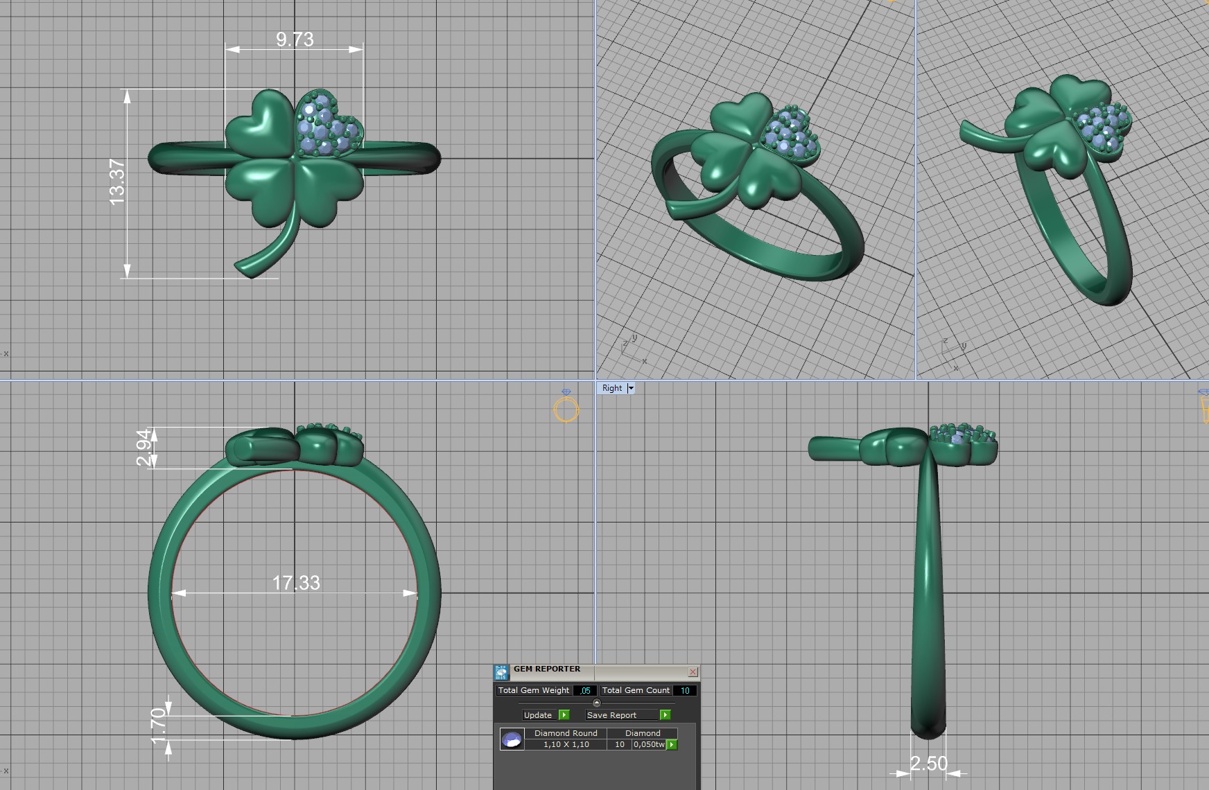 Clover Ring and Pendant Collection Lucky Symbol _10