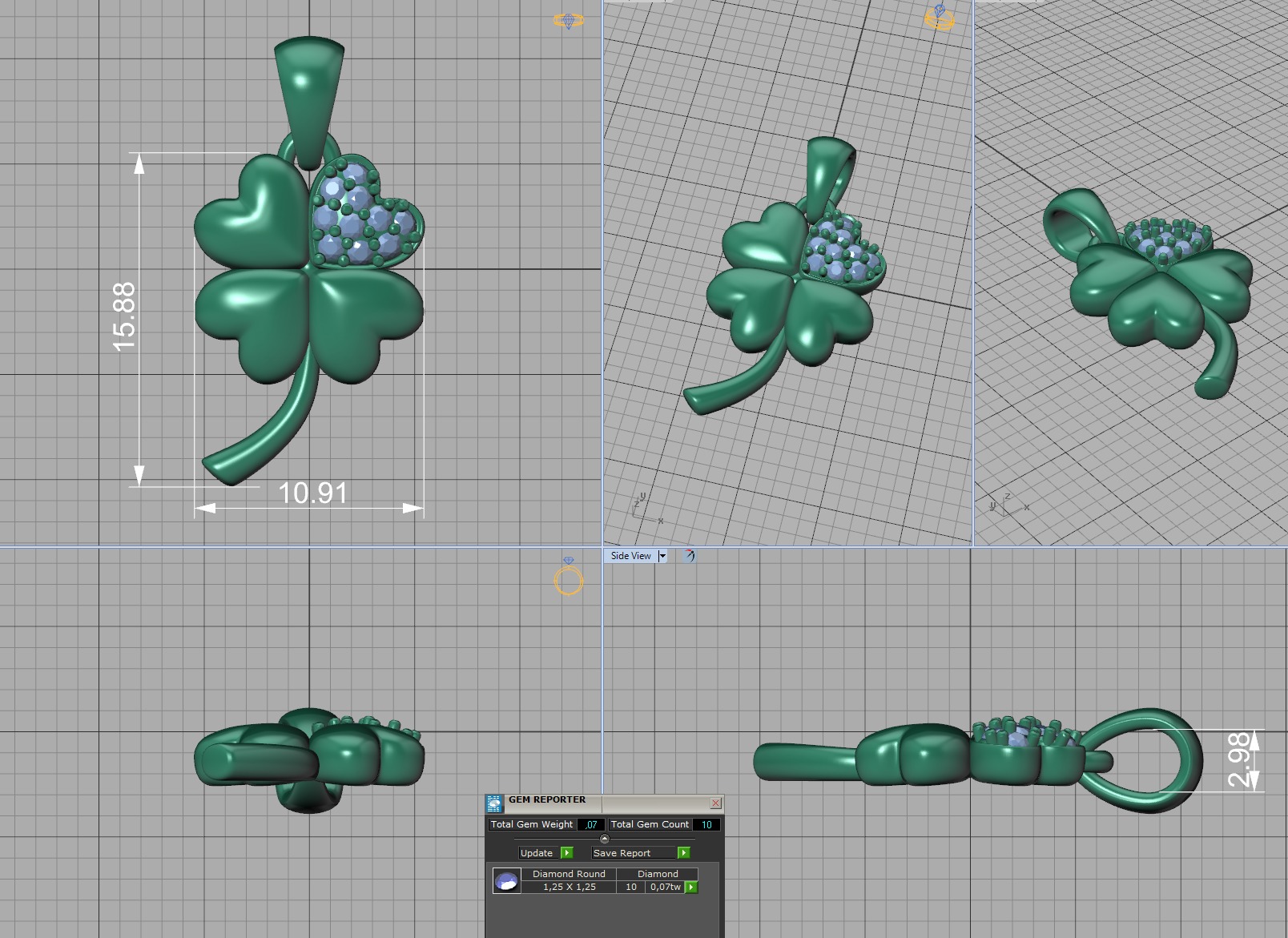 Clover Ring and Pendant Collection Lucky Symbol _9